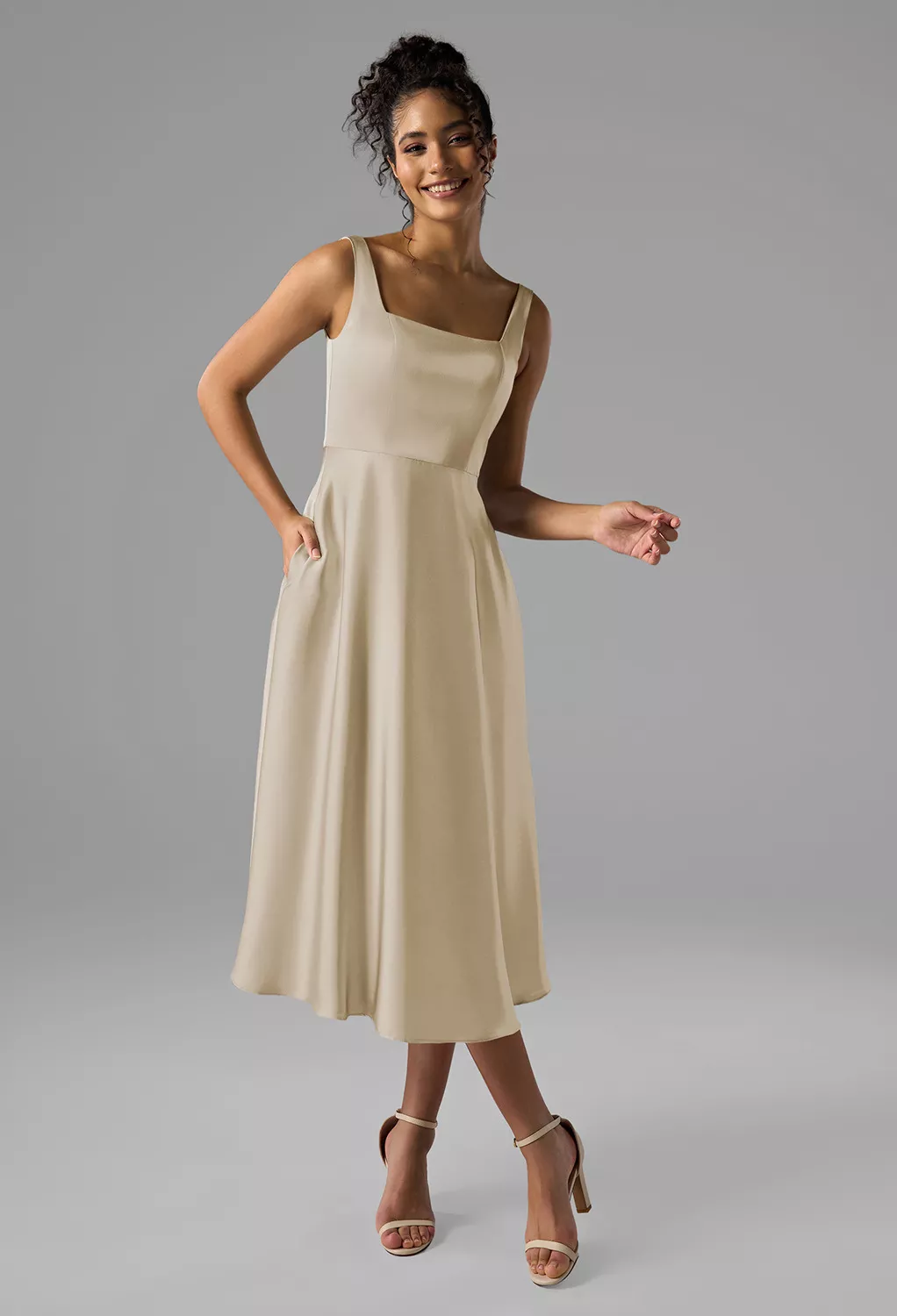 Champagne Black Tie Wedding Guest Dresses | AW.Bridal