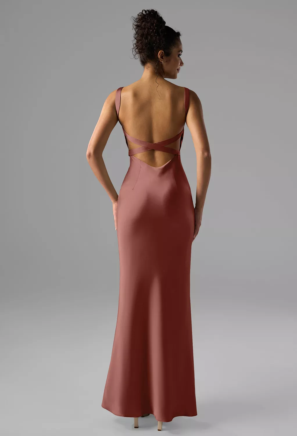 slim fit dress slacks Tea-Length Wedding-Guest Slip Dress