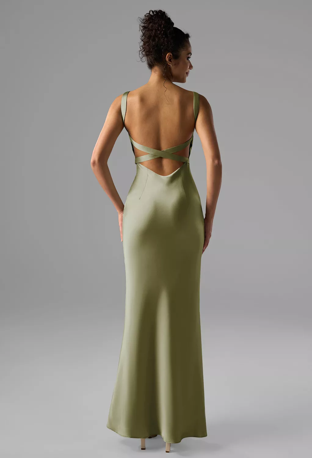 Satin Charmeuse Floral Bridesmaid Dresses | AW.Bridal