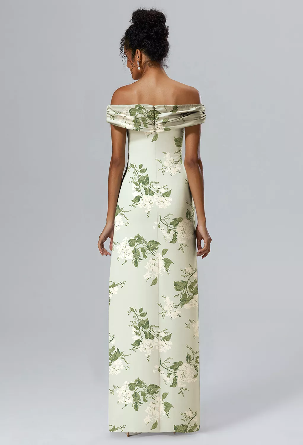green emerald velvet dress Baltic Born Womens Aita Maxi Dress | Green + Ivory Floral main image 0