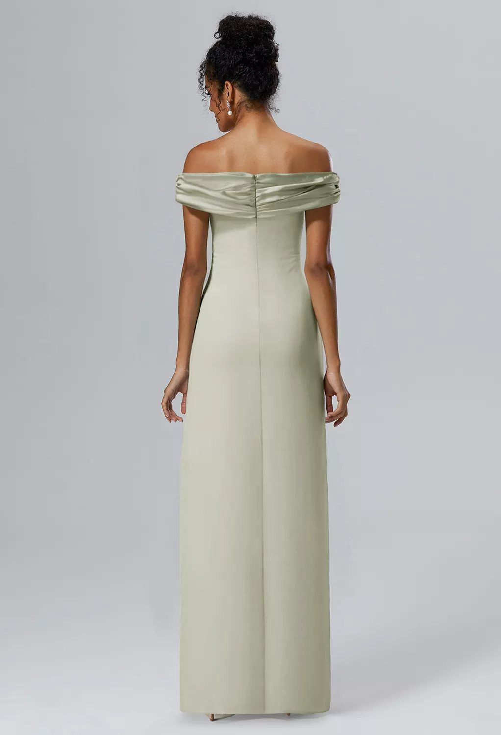 sage and olive green bridesmaid dresses Sage Green Chiffon V-Neck Bridesmaid Dress A-Line Floor-Length