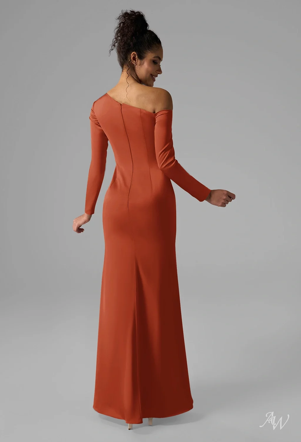 tangerine orange bridesmaid dresses Burnt Mermaid Remixed  Lisposa She is wearing a standard US2 (Bust 84cm AW Anya Satin Charmeuse Tangerine
