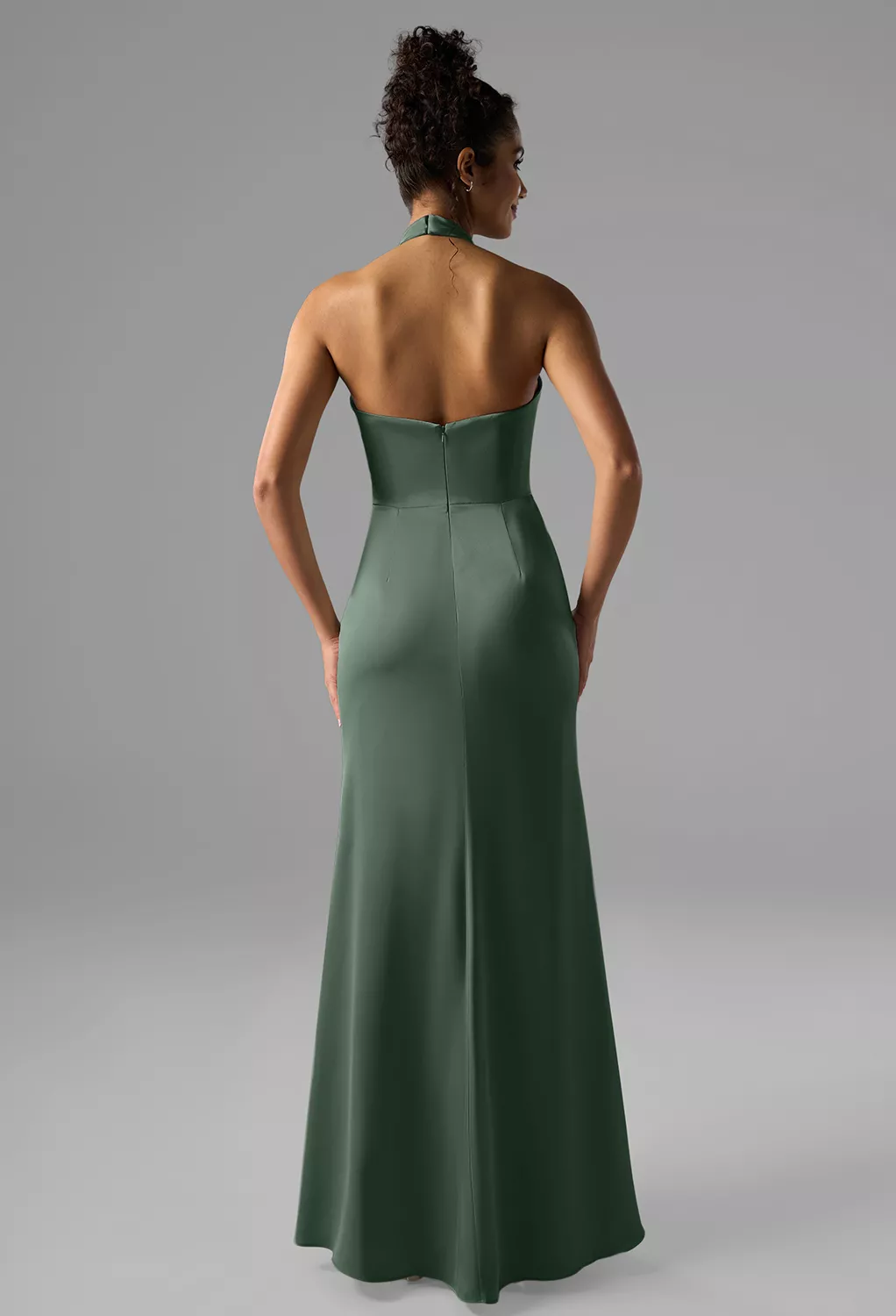 Dark Olive Long Bridesmaid Dresses | AW.Bridal