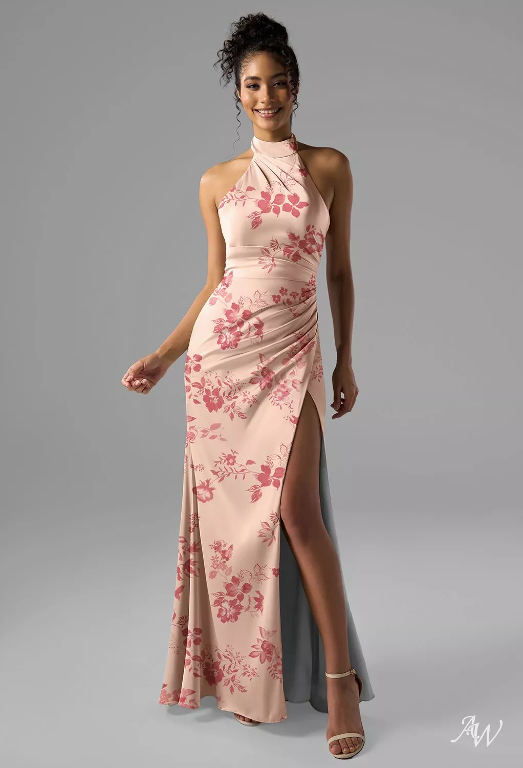 pink sleeveless turtleneck dress Sleeveless Turtleneck Maxi Dress by Other