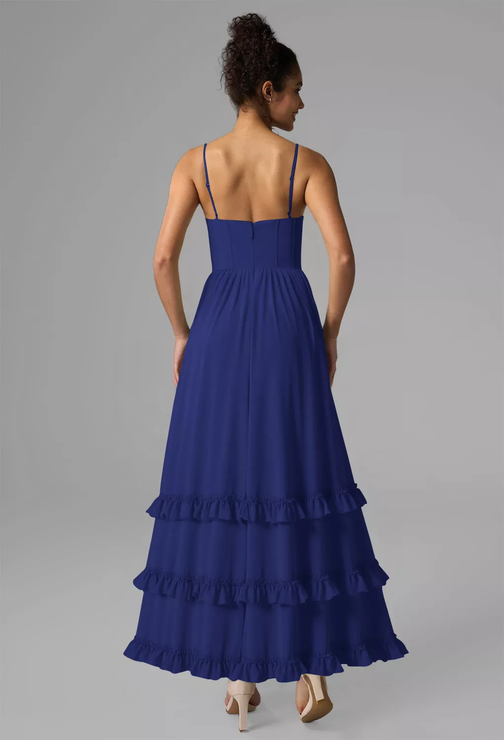 brown sheer dress Luck Thea Sheath Mesh Backless Maxi (Light Brown) M Please refer to the Spring2023 Color:Blue Burnout Crochet Dresses For Summer: