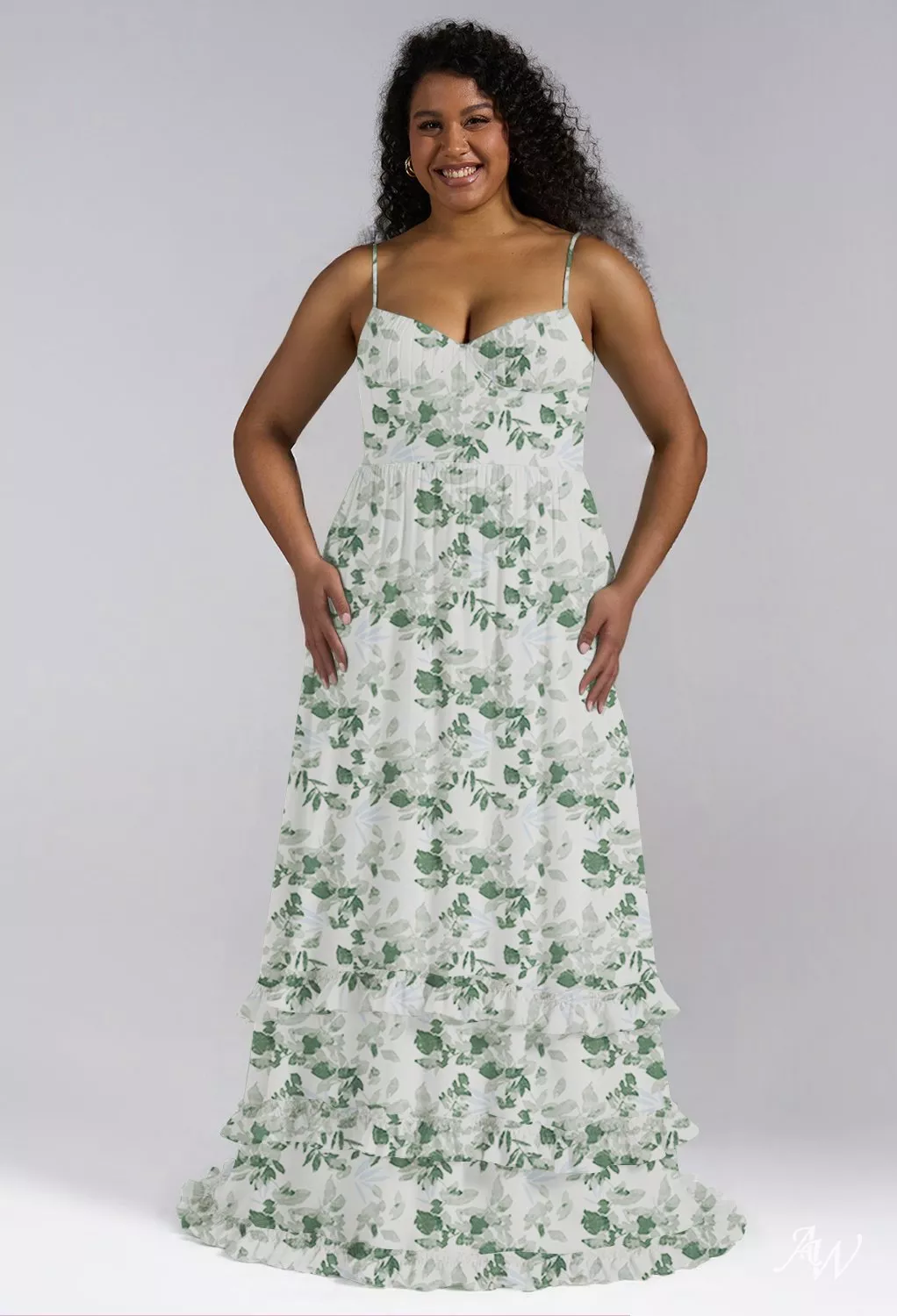 AW Hiba Tea Green Shade Bridesmaid Dresses | AW.Bridal