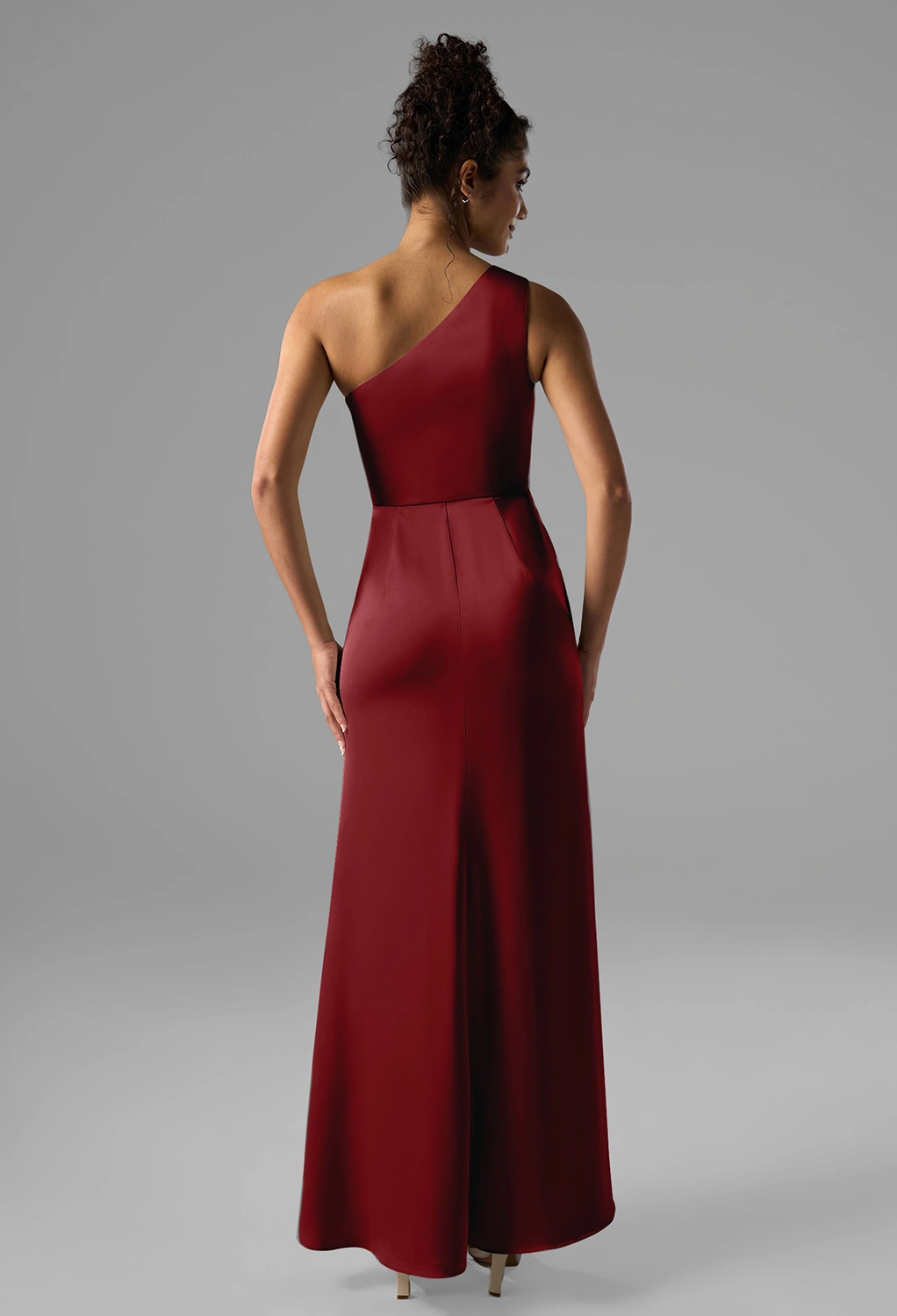 fall wedding guest dresses burgundy Burgundy Velvet Wrap V Neckline Dress With Organza Sleeves