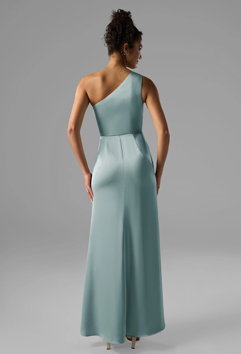 One Shoulder Long Bridesmaid Dresses | AW.Bridal