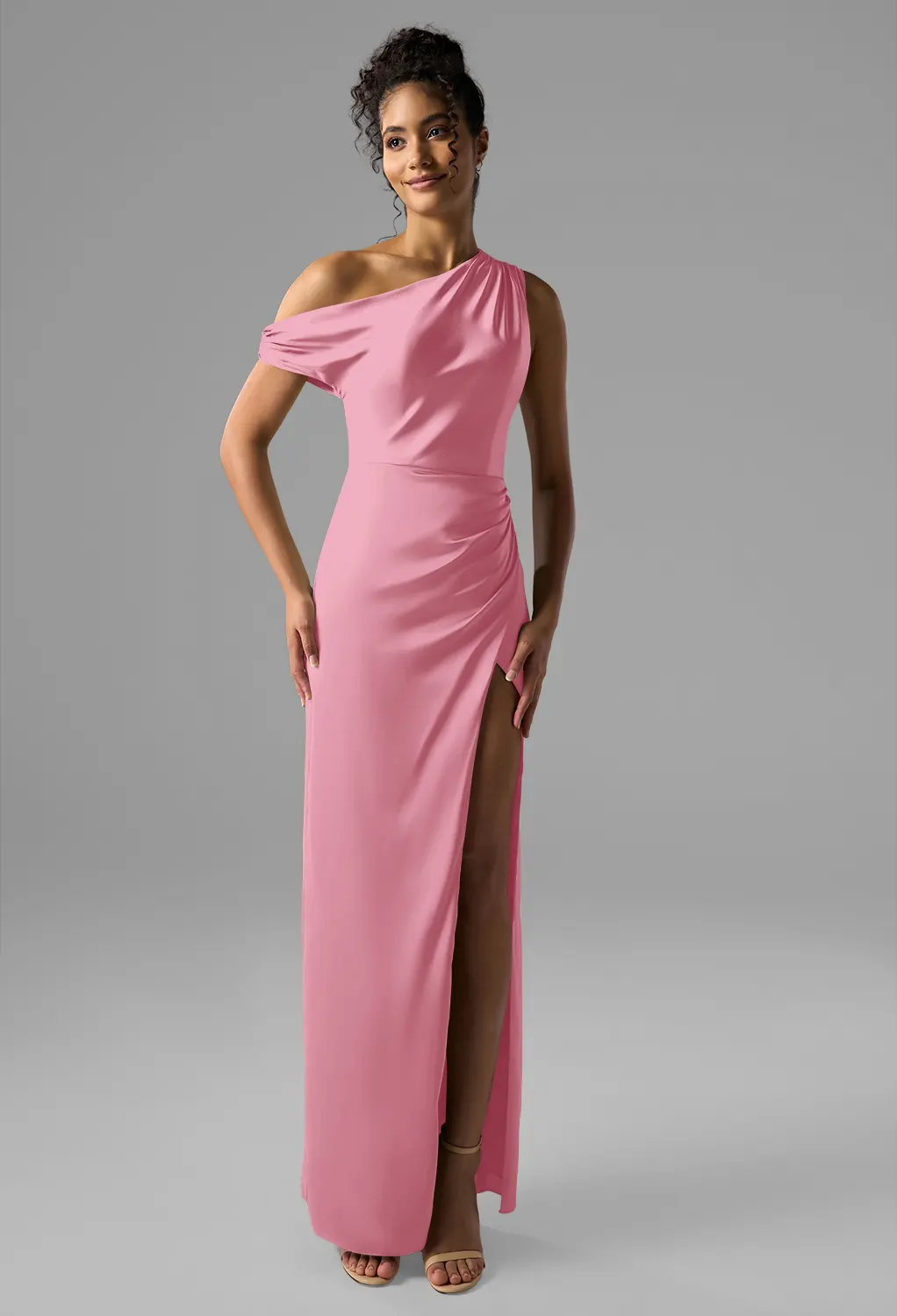 coral floral bridesmaid dresses Pink Color:M-Jade Above the knee shop:almost-gone-081926 Jersey maxi dress