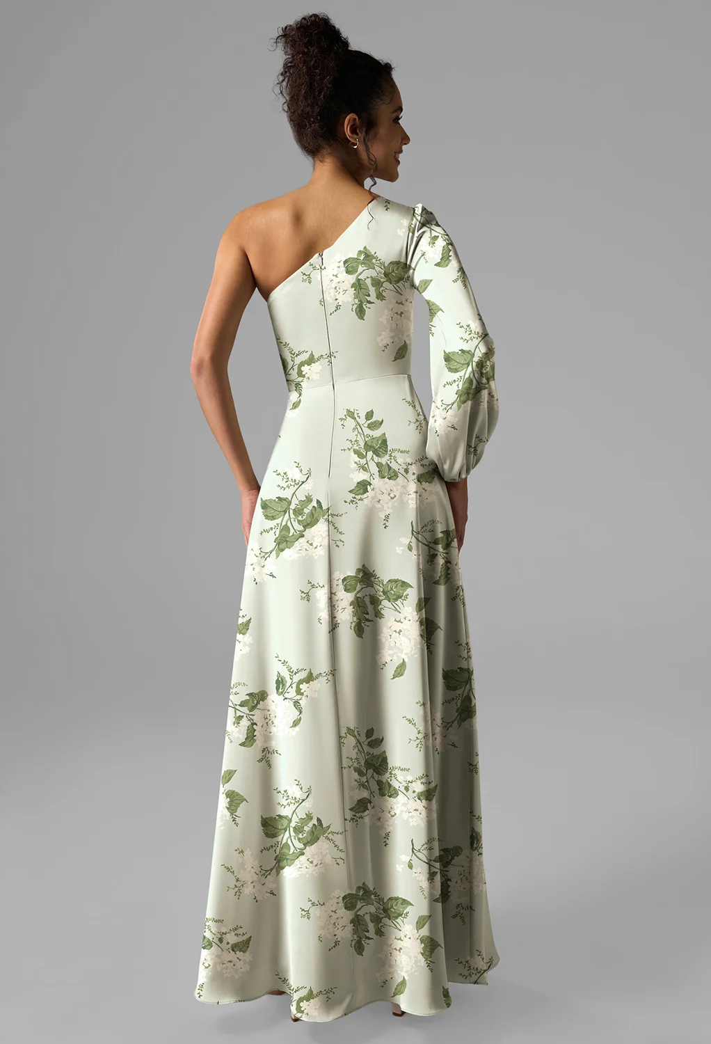 sage green dresses for wedding guest with sleeves WEDTREND Women Sage Green A Line Long Mother of the Bride Dress with Sleeves Floral Notched Lapel Satin Wedding Guest Dress with Bow, Sage Green /