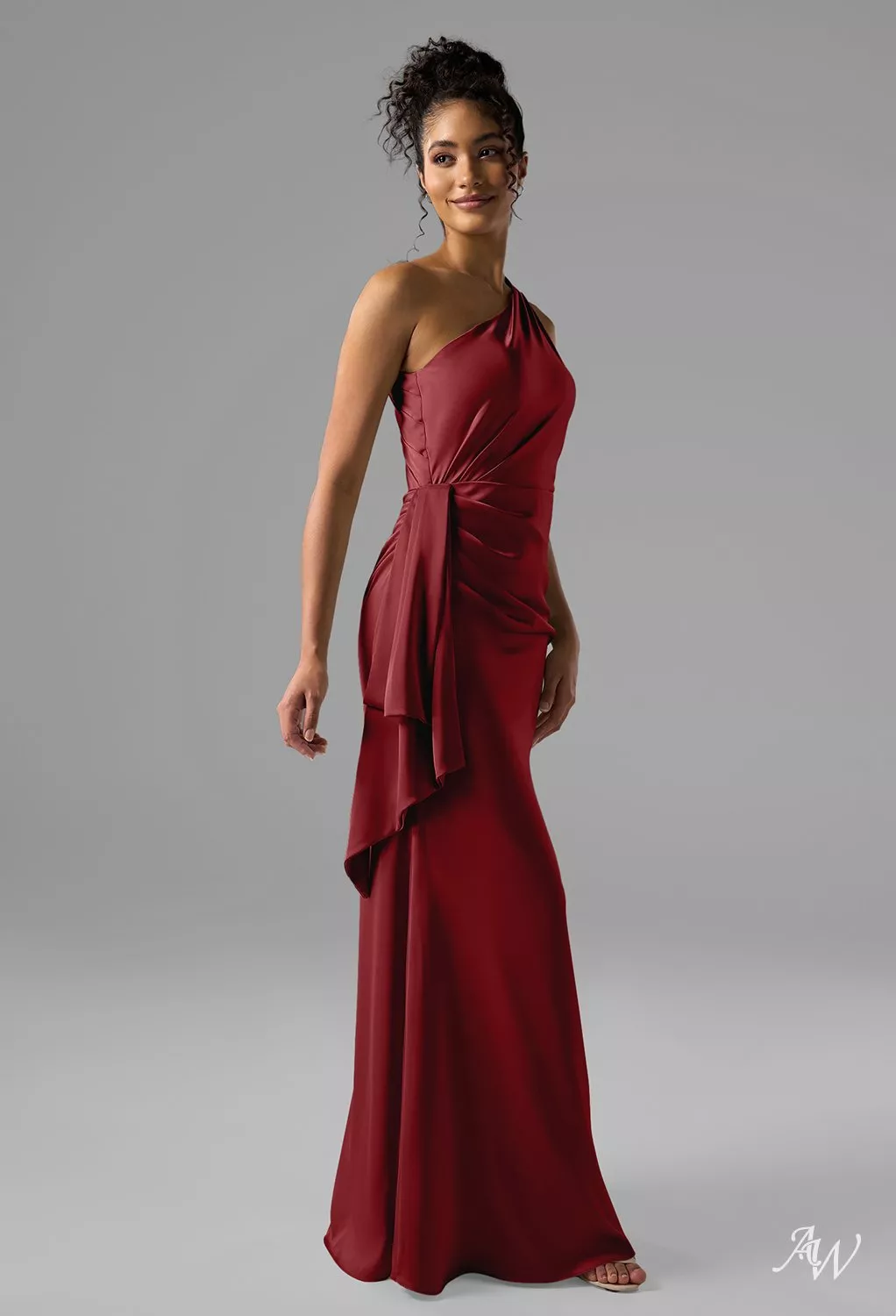 a line bridesmaid dress BABARONI Acetate Satin Peach Dresses Sweetheart Floor-length Spaghetti Straps Pleated with Slit A-line, Peach / US0 Yes Models Dress Size Chic A-Line Maxi Chiffon Plus
