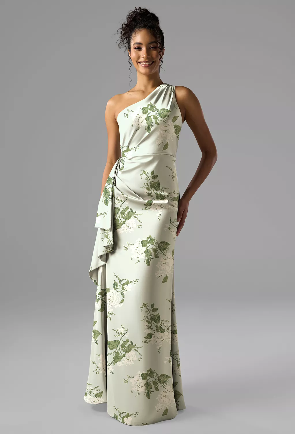 Sage Garden Party, Green Floral Floral Bridesmaid Dresses | AW.Bridal