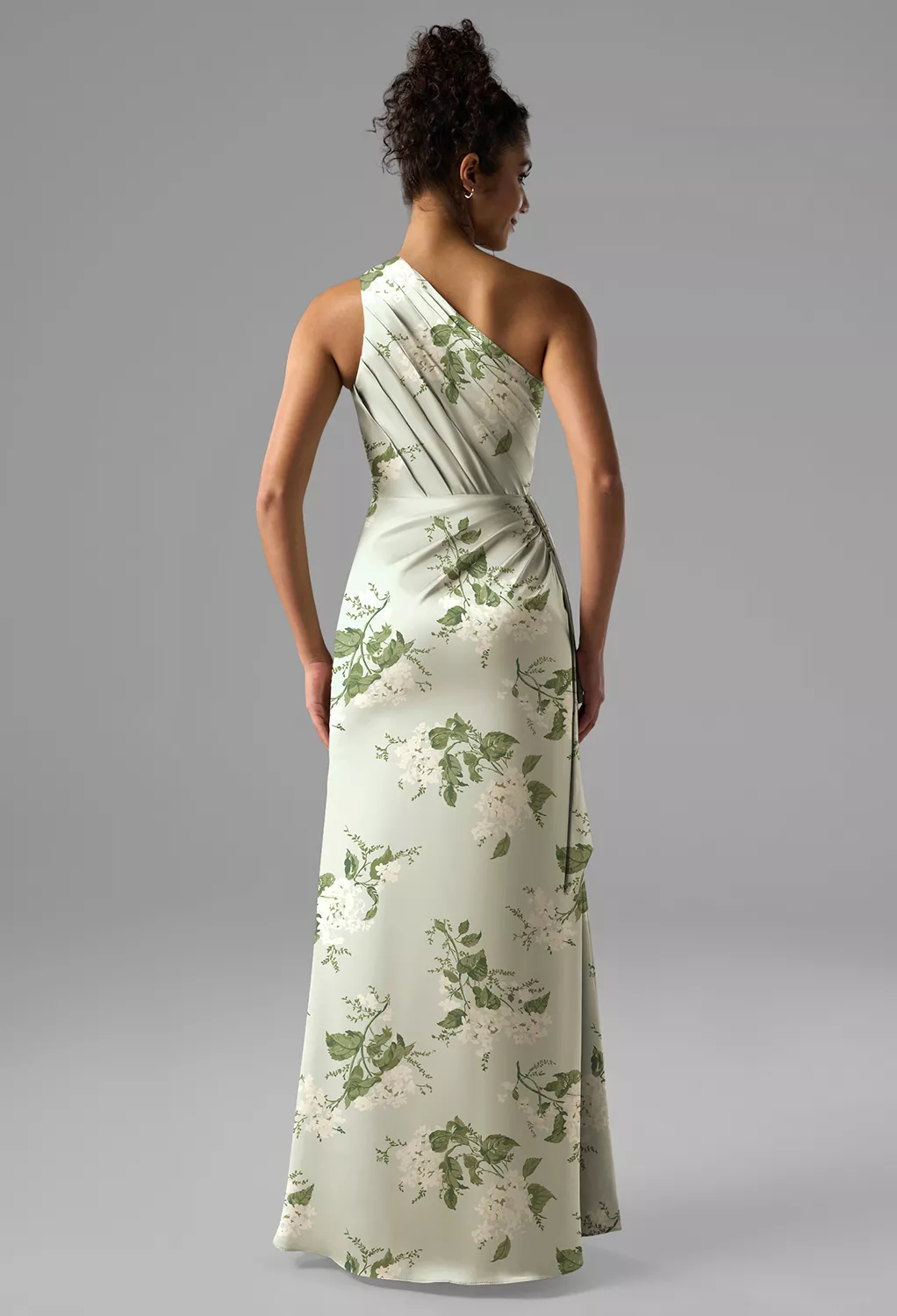 blue dress for baby girl Wedtrend Women Dusty Sage Print Floral Bridesmaid Dress A-Line Spaghetti Straps Chiffon Backless Wedding Guest Dress, Dusty Sage / US14