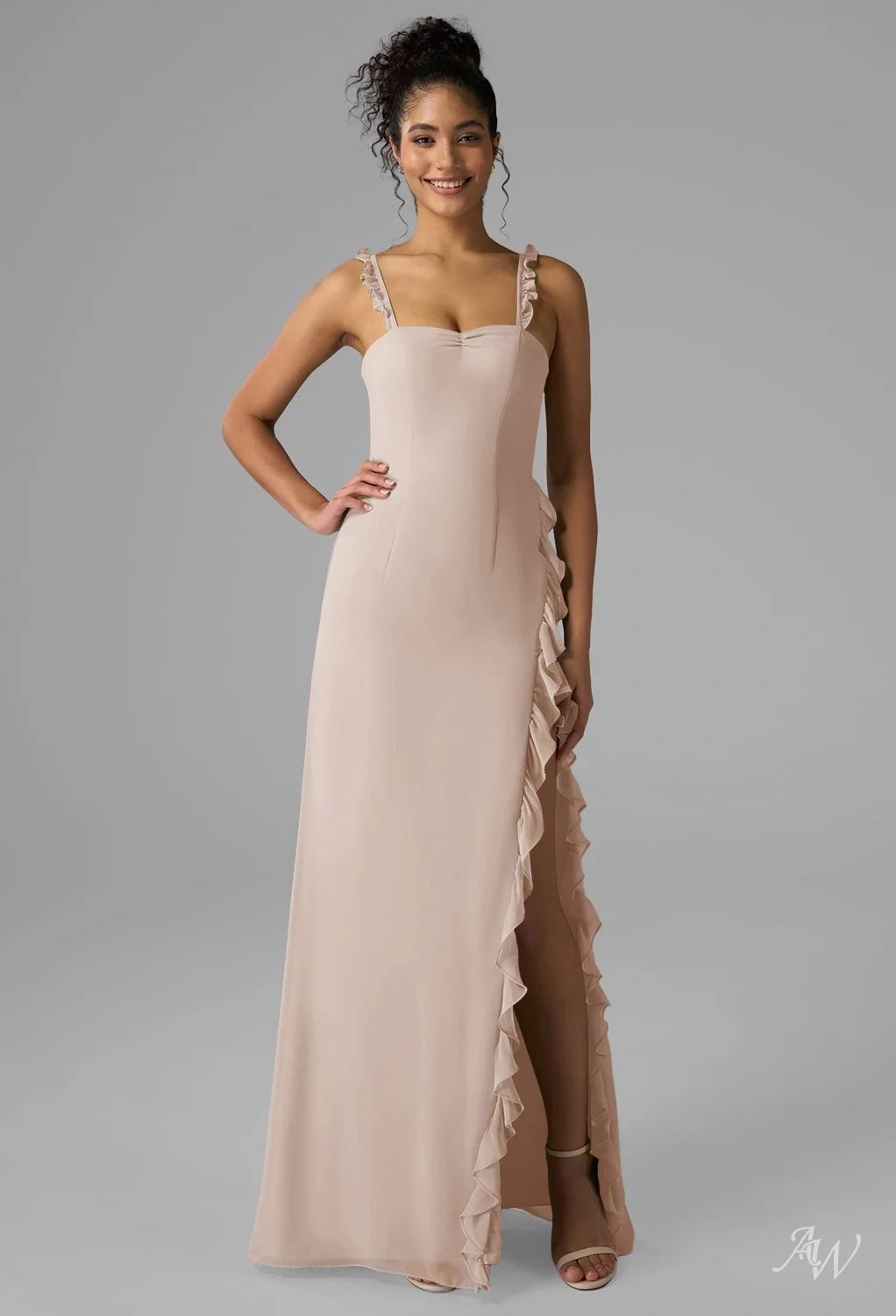 biscotti bridesmaid dress AW Aidan Dresses while a lace