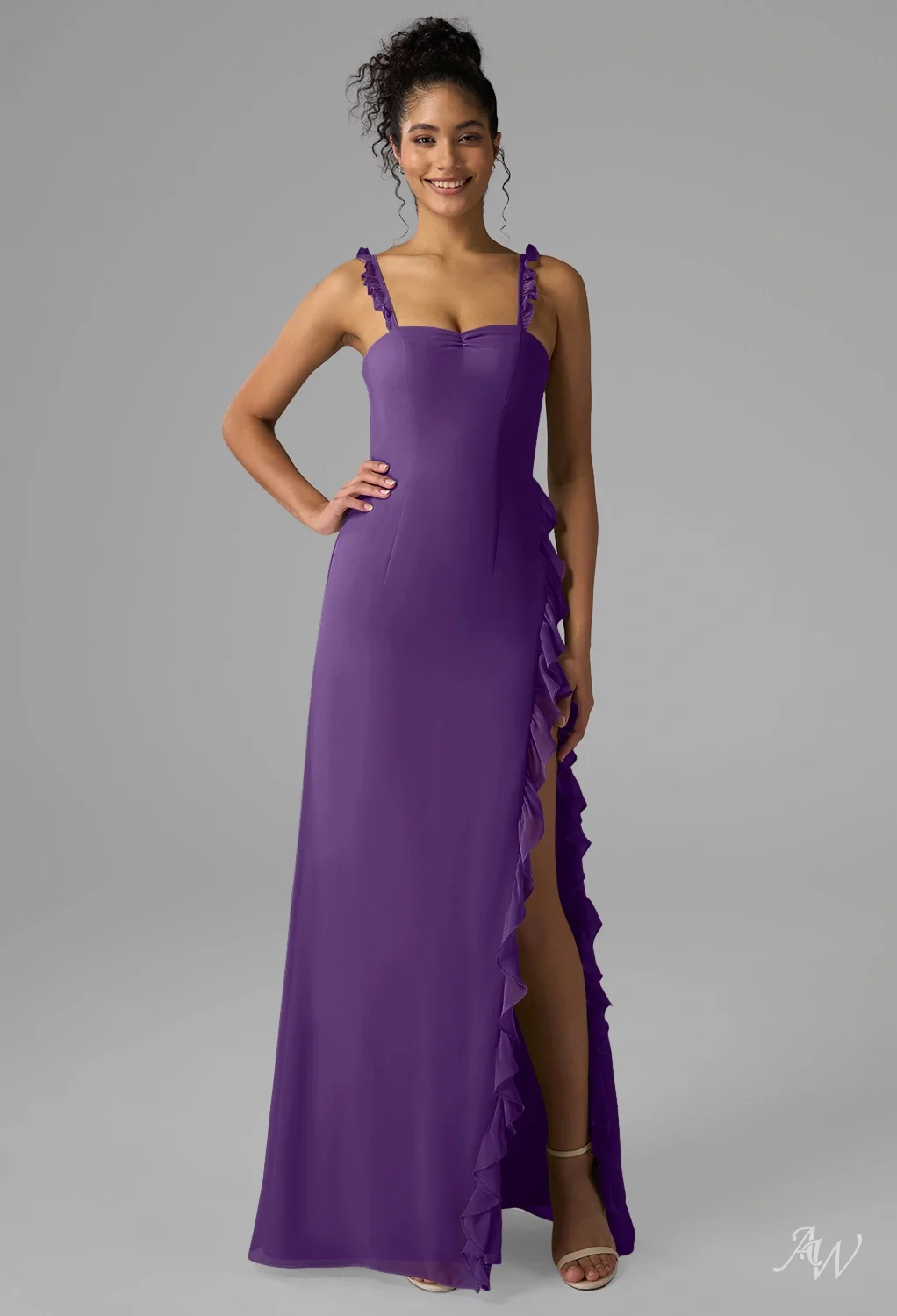 regency bridesmaid dress AW Aidan Dresses Blue Women's size:6 Feminine Dress Christian Dior Vintage Knee-Length while the floor length