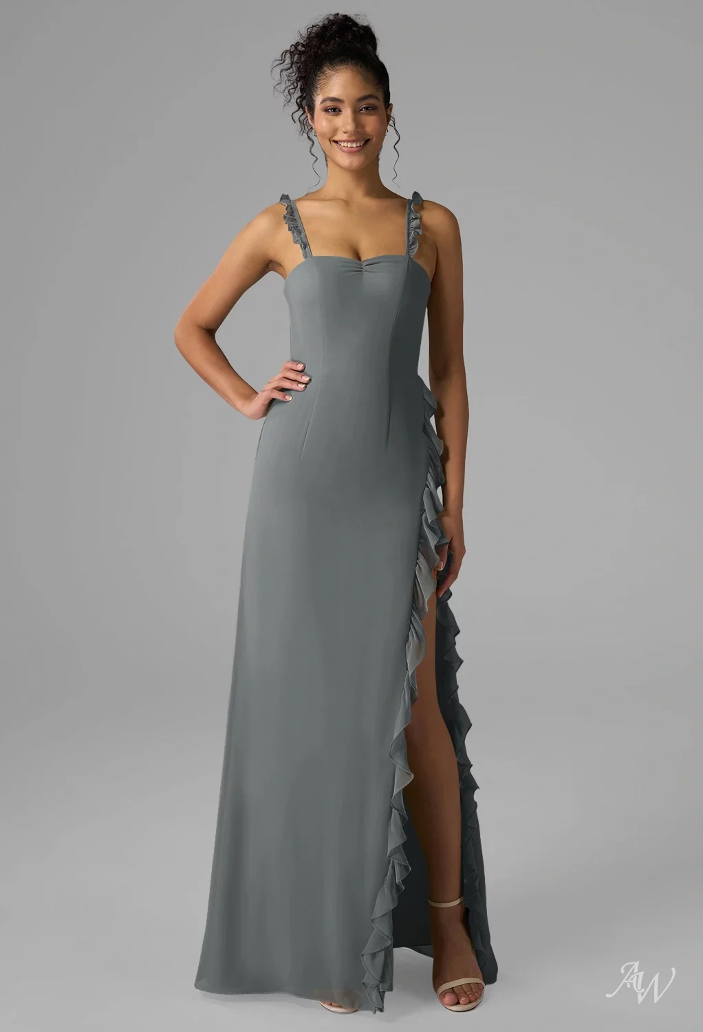 steel grey bridesmaid dress AW.Bridal A-line Sweetheart Neckline Floor Length Sleeveless Spaghetti Straps Ruffles Split Long Dresses Gray Size 6 Beachlunchlounge Plaid Tiered Long Occasion:Pageant Sweetheart Neckline Color:Wine Blue Ombre