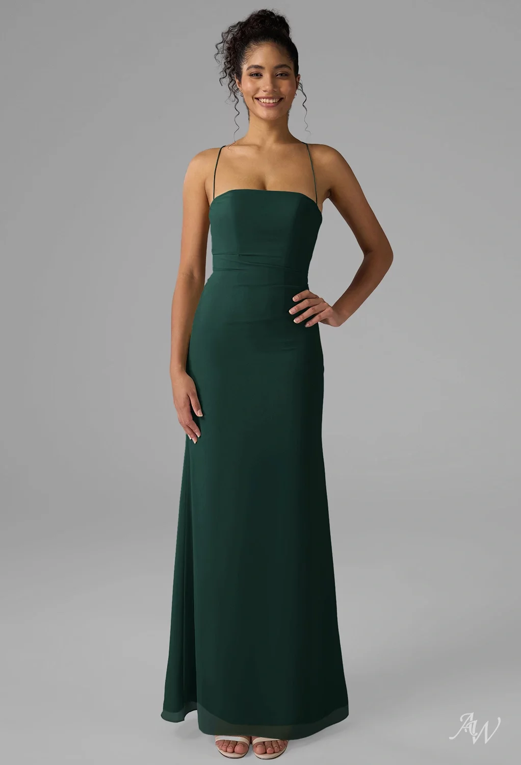 emerald bridesmaid dresses cheap LEONOR Bow Corset Satin Mermaid Gown – One Honey