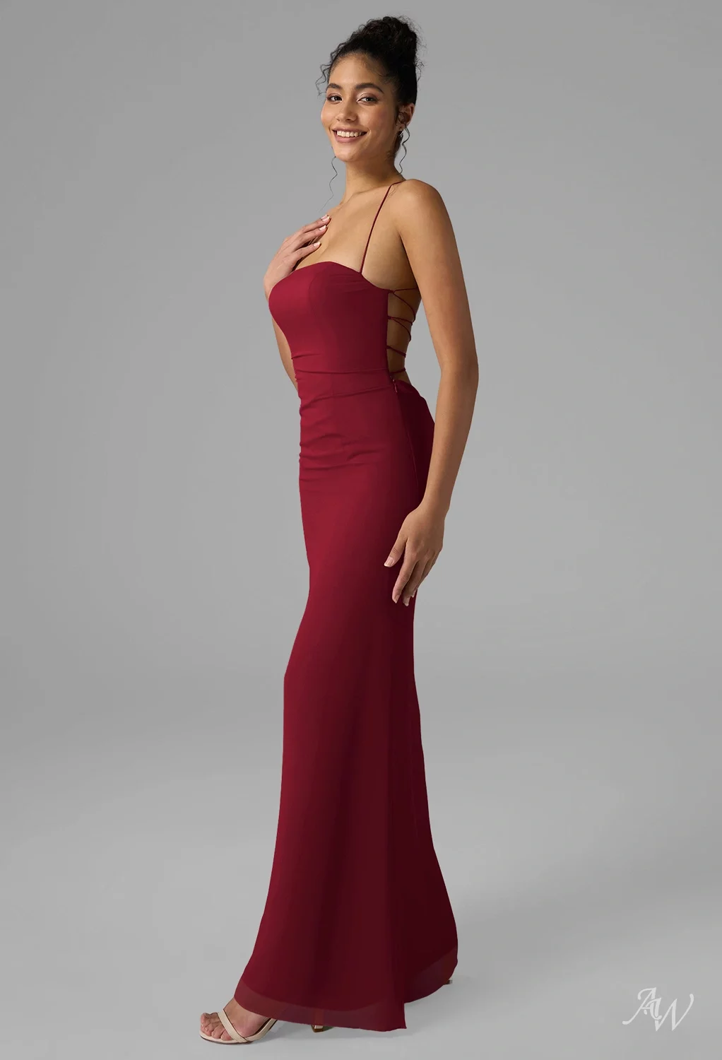 gray and red bridesmaid dresses Blush, Red & Gray Rustic Tea Party Wedding