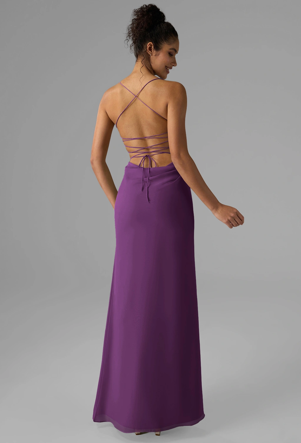 purple dress for beach wedding ZAPAKASA Women White Chiffon Sheath Long Rehearsal Dinner Dress with Slit  Strapless Pleated Cut Out Ruched Beach Wedding Dress main image 1
