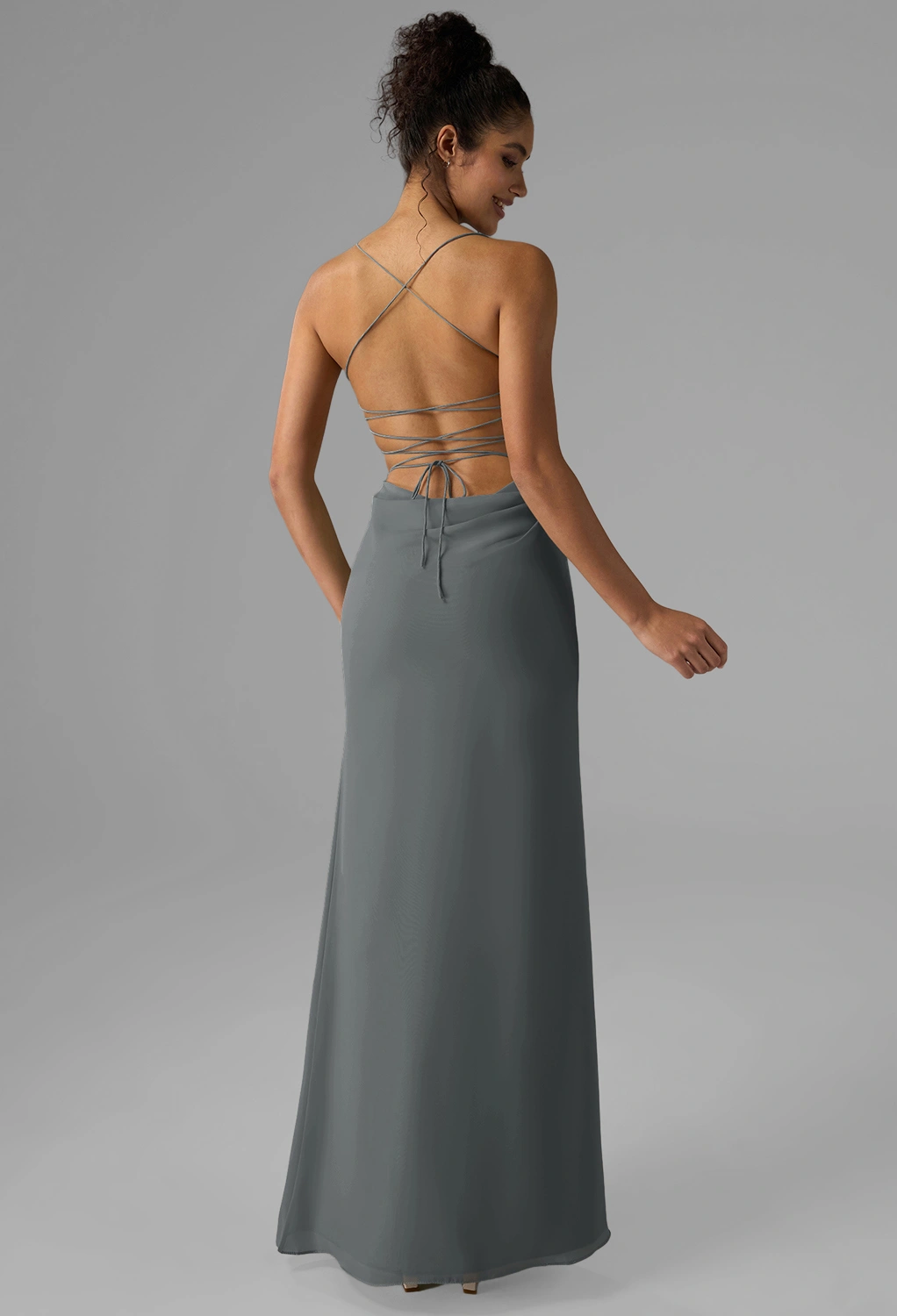 gray beach dress Beverley Cream Mesh Maxi Dress