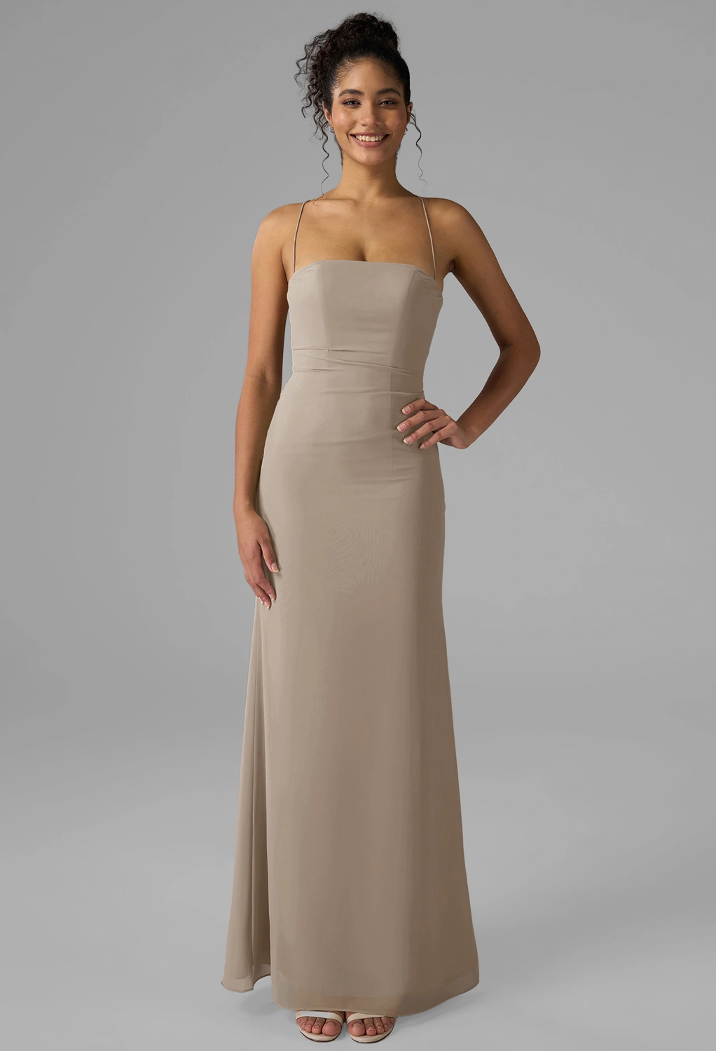 taupe beach dress Linen Midi Dress – Gorsuch main image 0