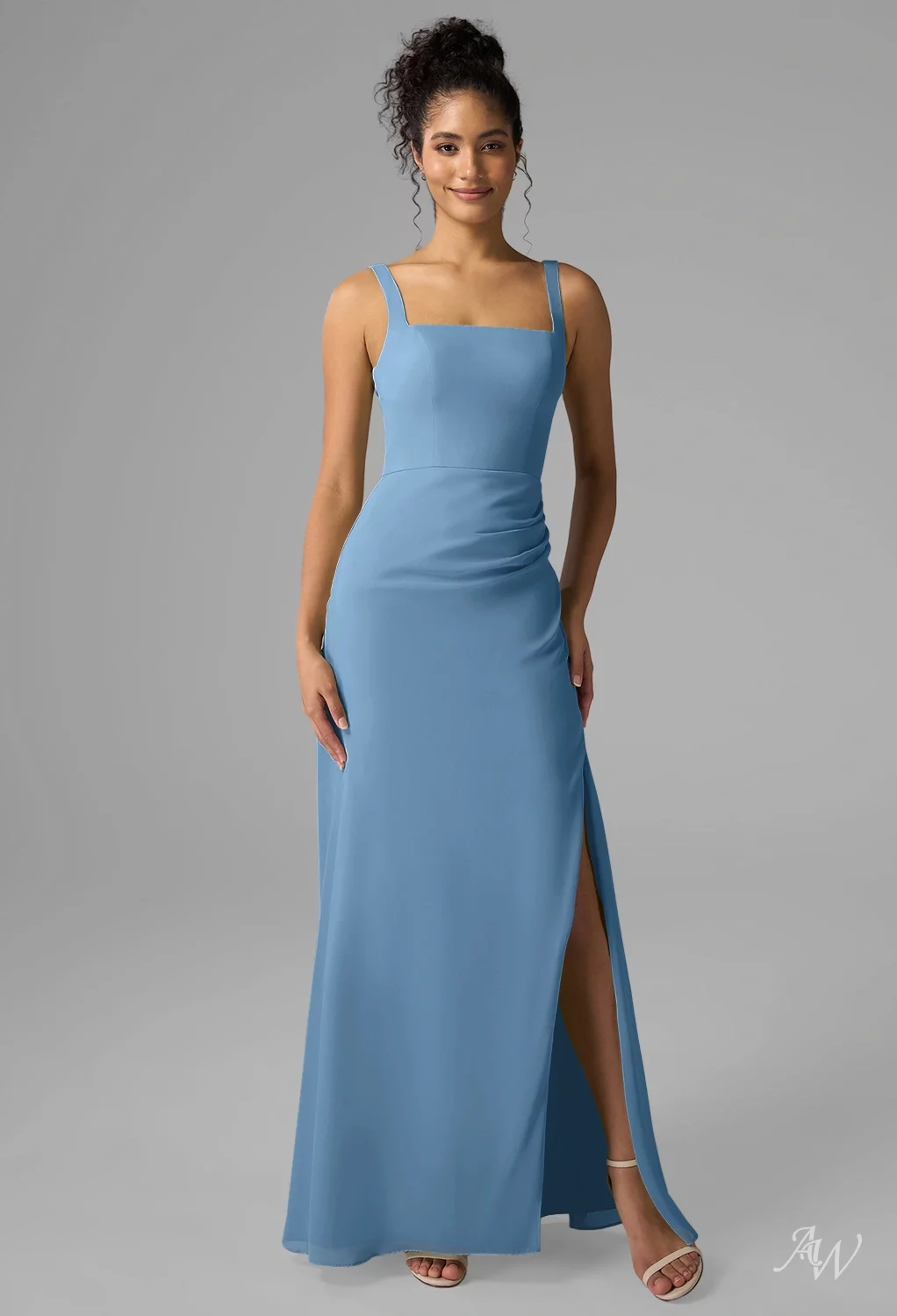 AW Oliwia Dusty Blue Bridesmaid Dresses | AW.Bridal