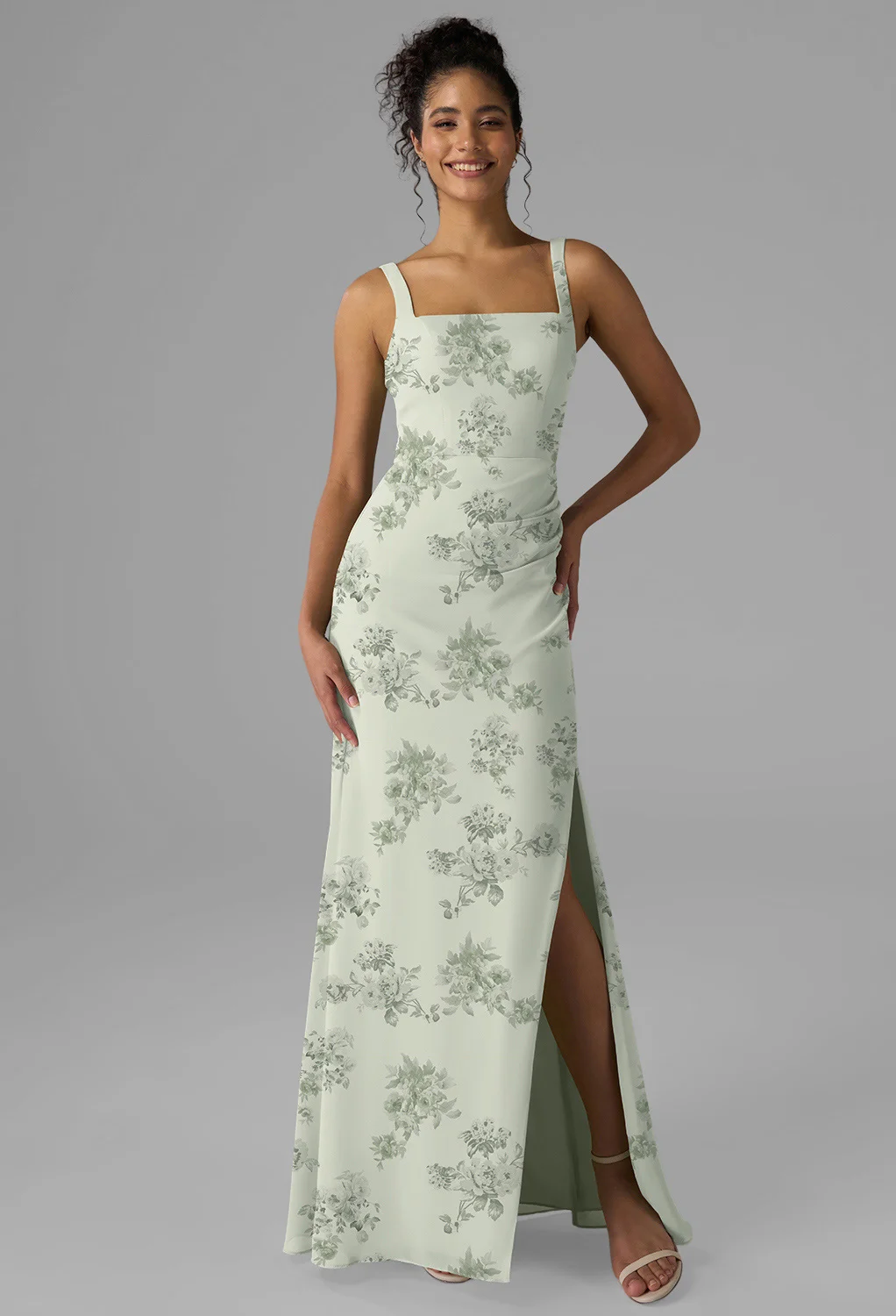 Pistachio Green Penoy Casual Wedding Guest Dresses | AW.Bridal