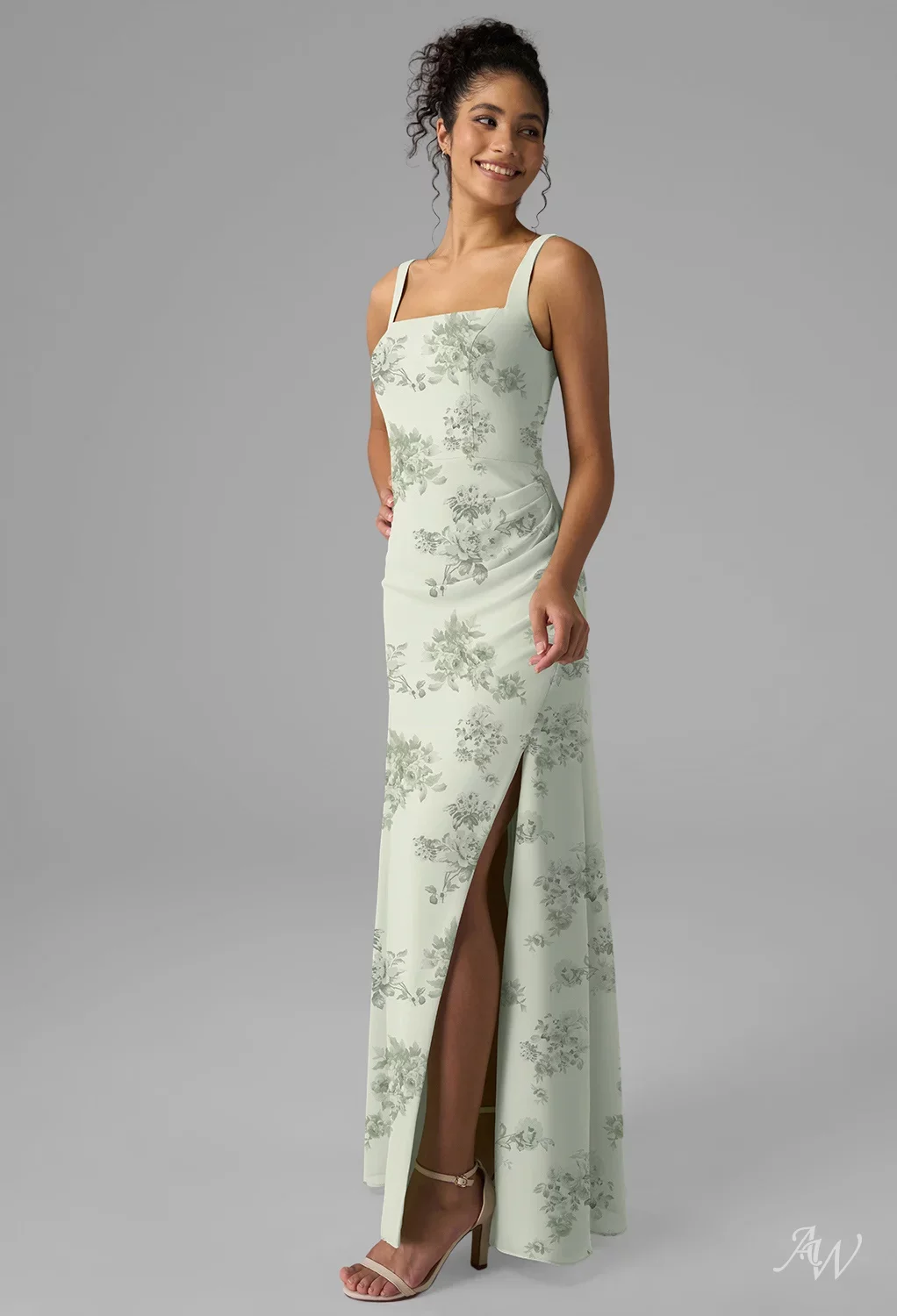 AW Oliwia Pistachio Green Penoy Bridesmaid Dresses | AW.Bridal
