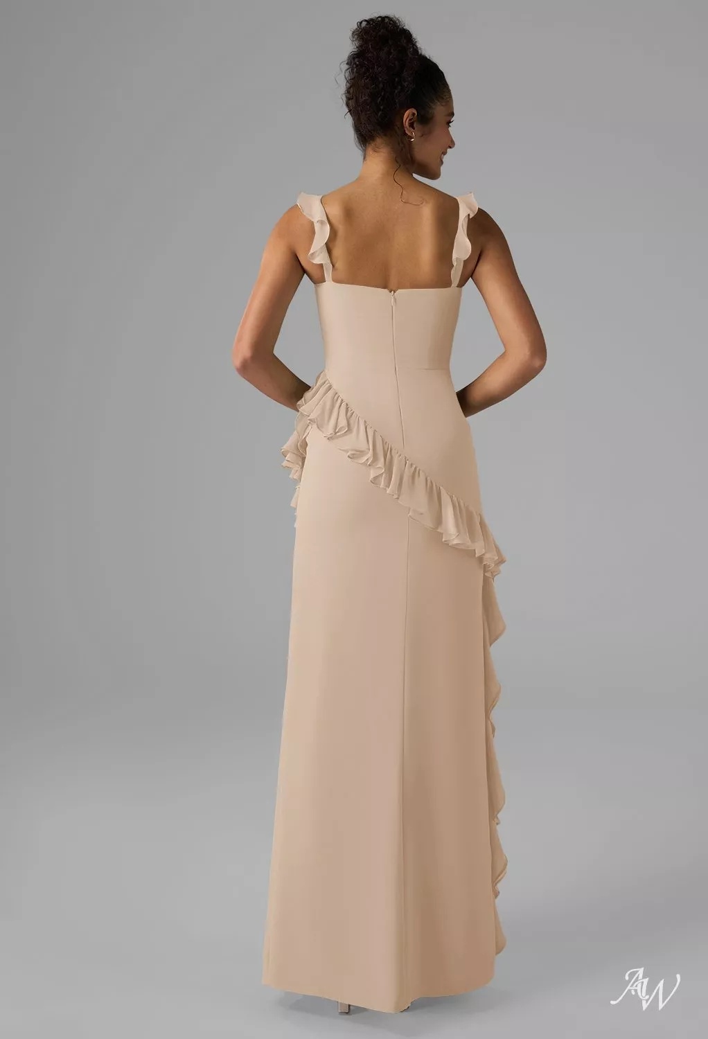 backless black dress midi Satin Cowl Maxi Dress main image 1