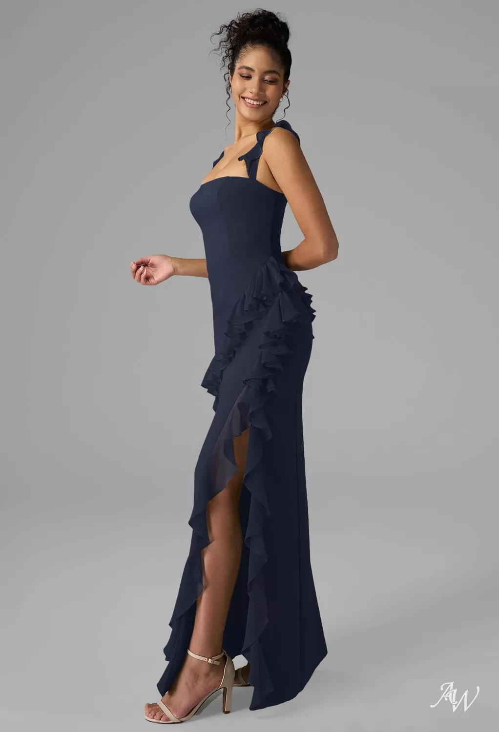 AW Jaydon Dark Navy Bridesmaid Dresses | AW.Bridal