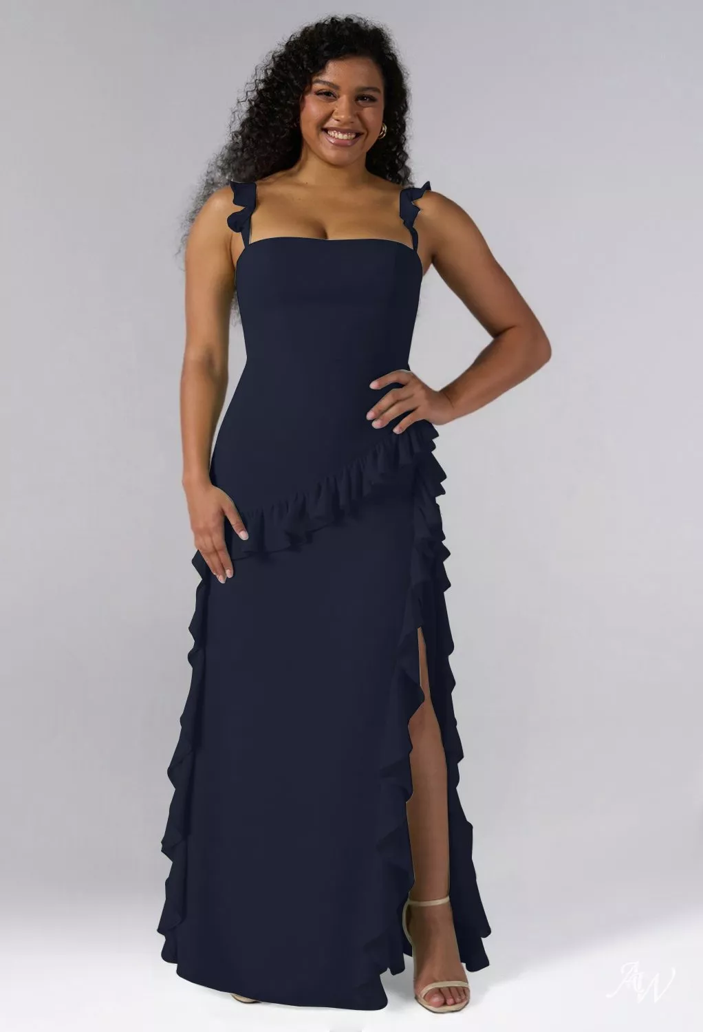 AW Jaydon Dark Navy Bridesmaid Dresses | AW.Bridal
