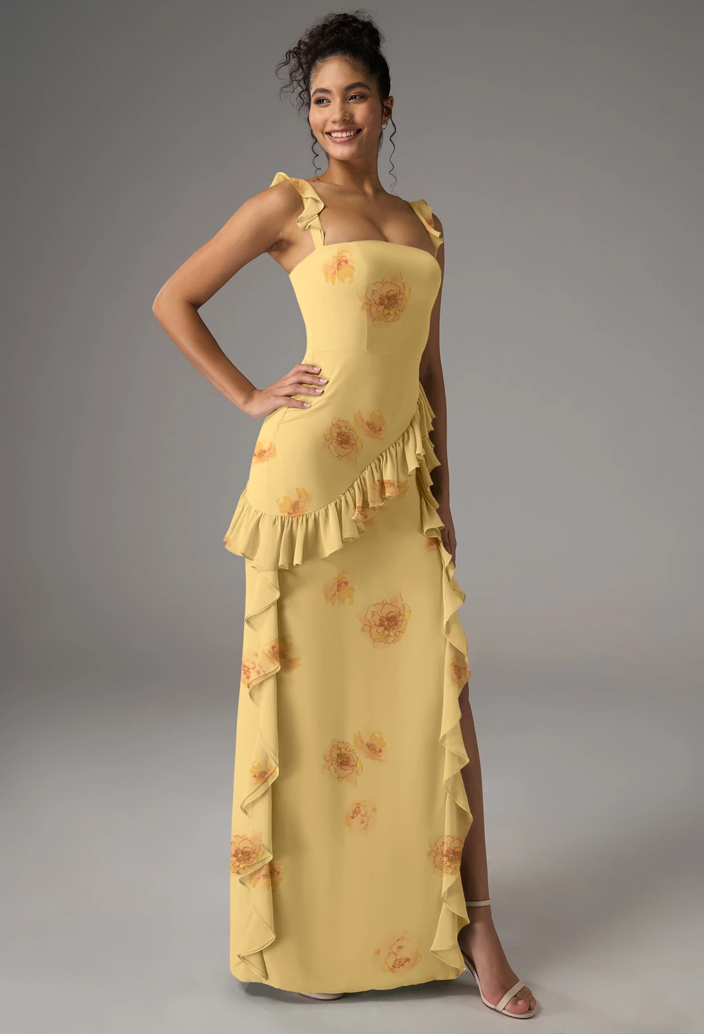 Golden Peony Cocktail Wedding Guest Dresses | AW.Bridal