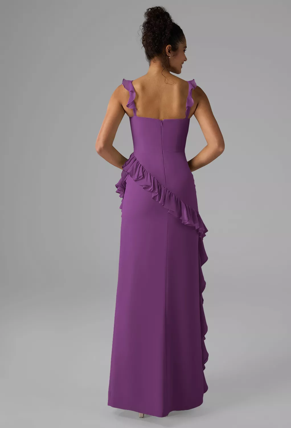 blue dress for baby girl Cheap Long Bridesmaid Dresses Purple One Shoulder Wedding Guest Dress main image 0