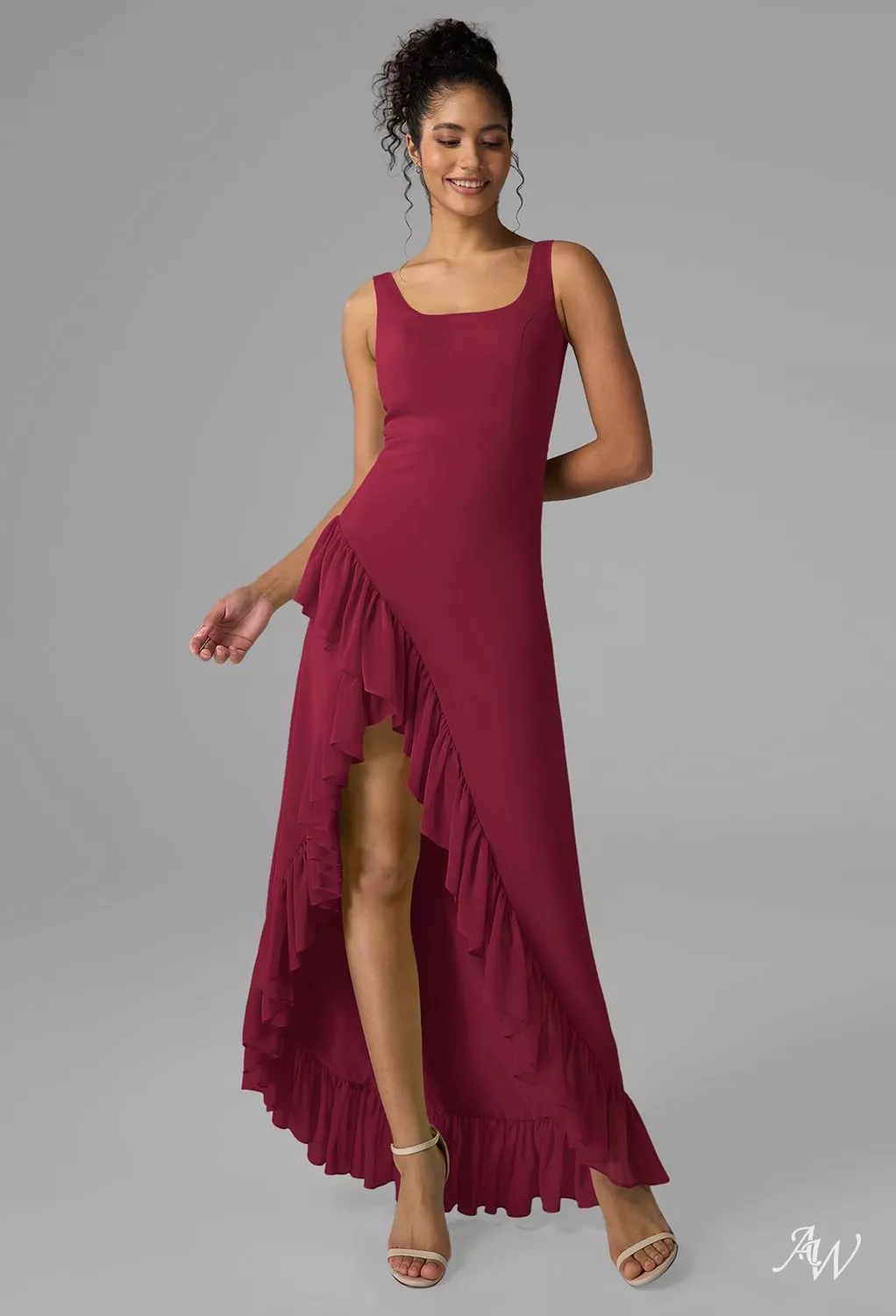 strapless open back dress Simple A-line Burgundy Tulle Spaghetti Straps Homecoming Dresses, MH427 –  Musebridals