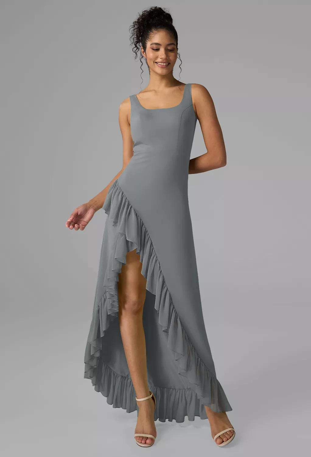 silver grey wedding guest dress Outfits 1x Women Dress Silver Formal Wedding Guest Dresses
