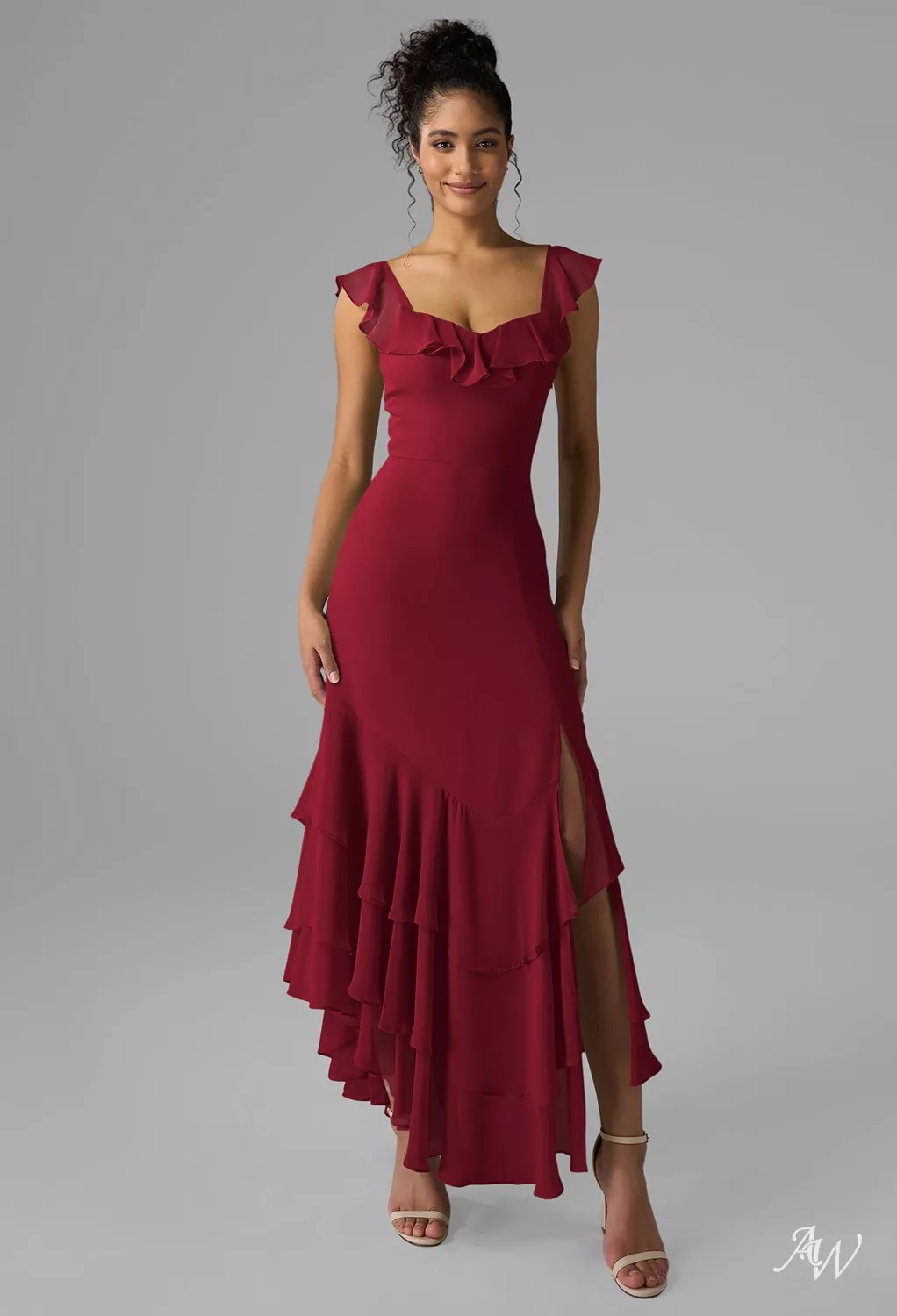 AW Anaya Jester Red Bridesmaid Dresses | AW.Bridal