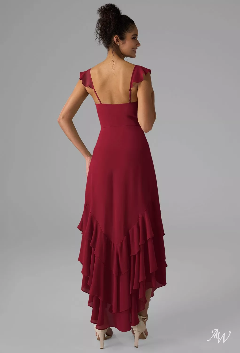 anaya formal dresses Bardot Maxi Dress With Ruffle Detail - Lime