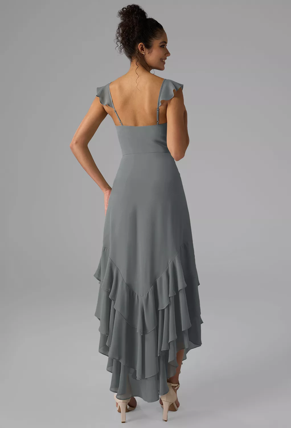 blue dress for baby girl Light Grey Mermaid Sweetheart Beaded Long Bridesmaid Dresses With  Appliques, MB136 main image 0