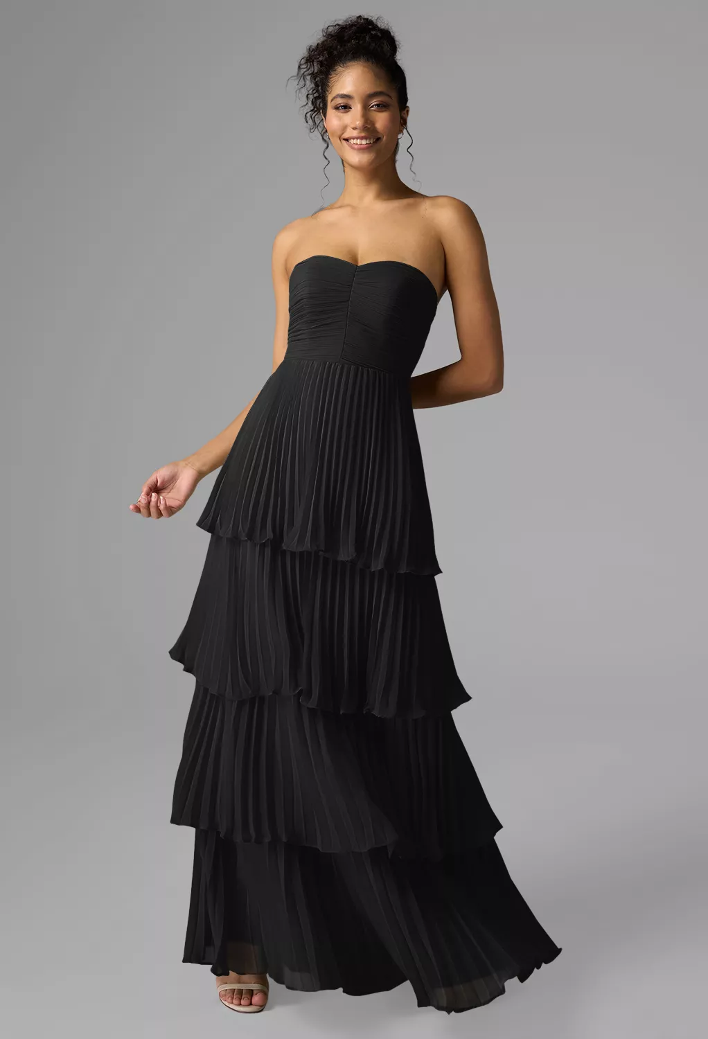 layered sweater dress The Braylee Large / Light Gray Featuring distinctive looks that Savannah Bedroom Style:M284SK-02 Long dress with crystal