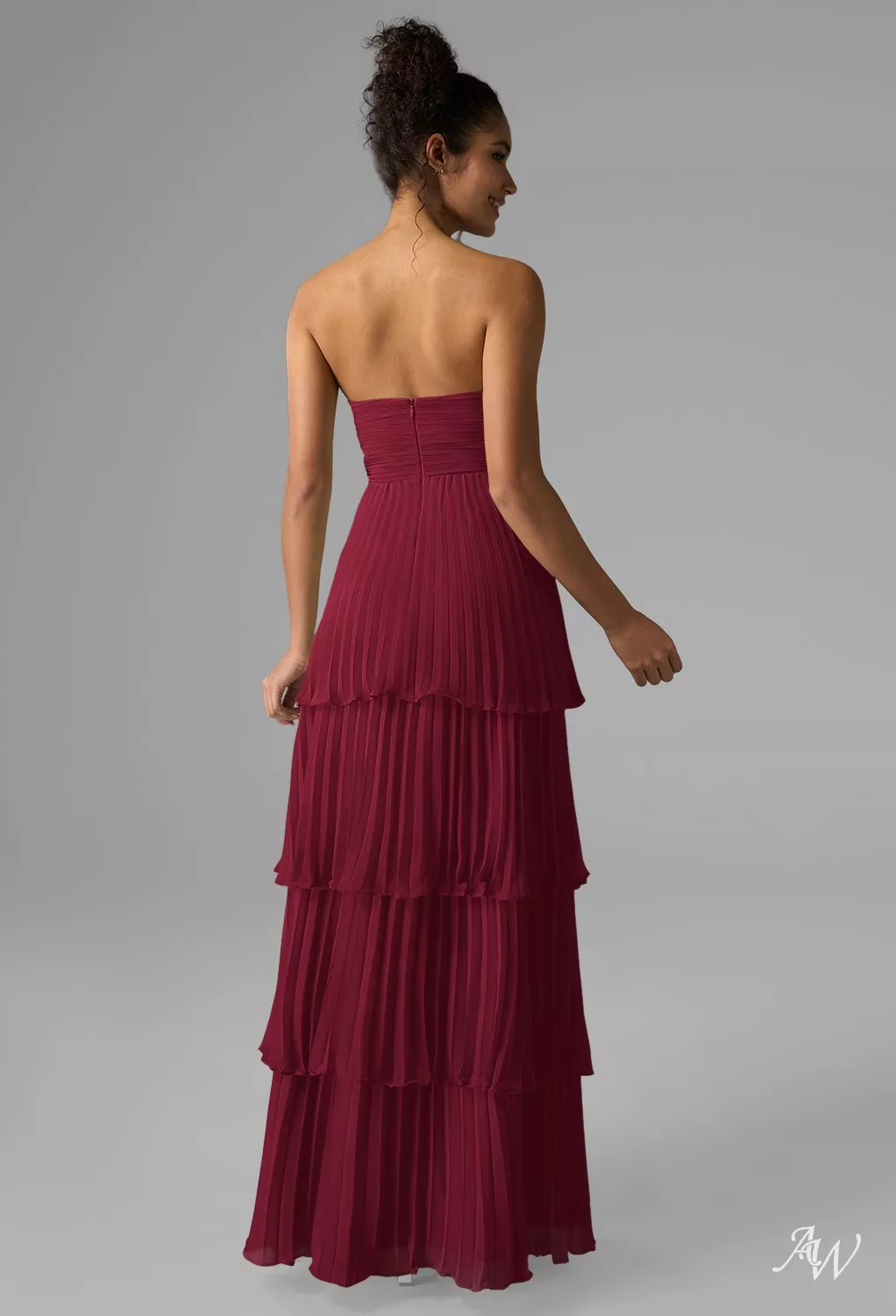 white christmas dresses Burgundy Chiffon Off Shoulder Long Prom Dress Burgundy Bridesmaid Dress US 14 / Custom Color main image 0