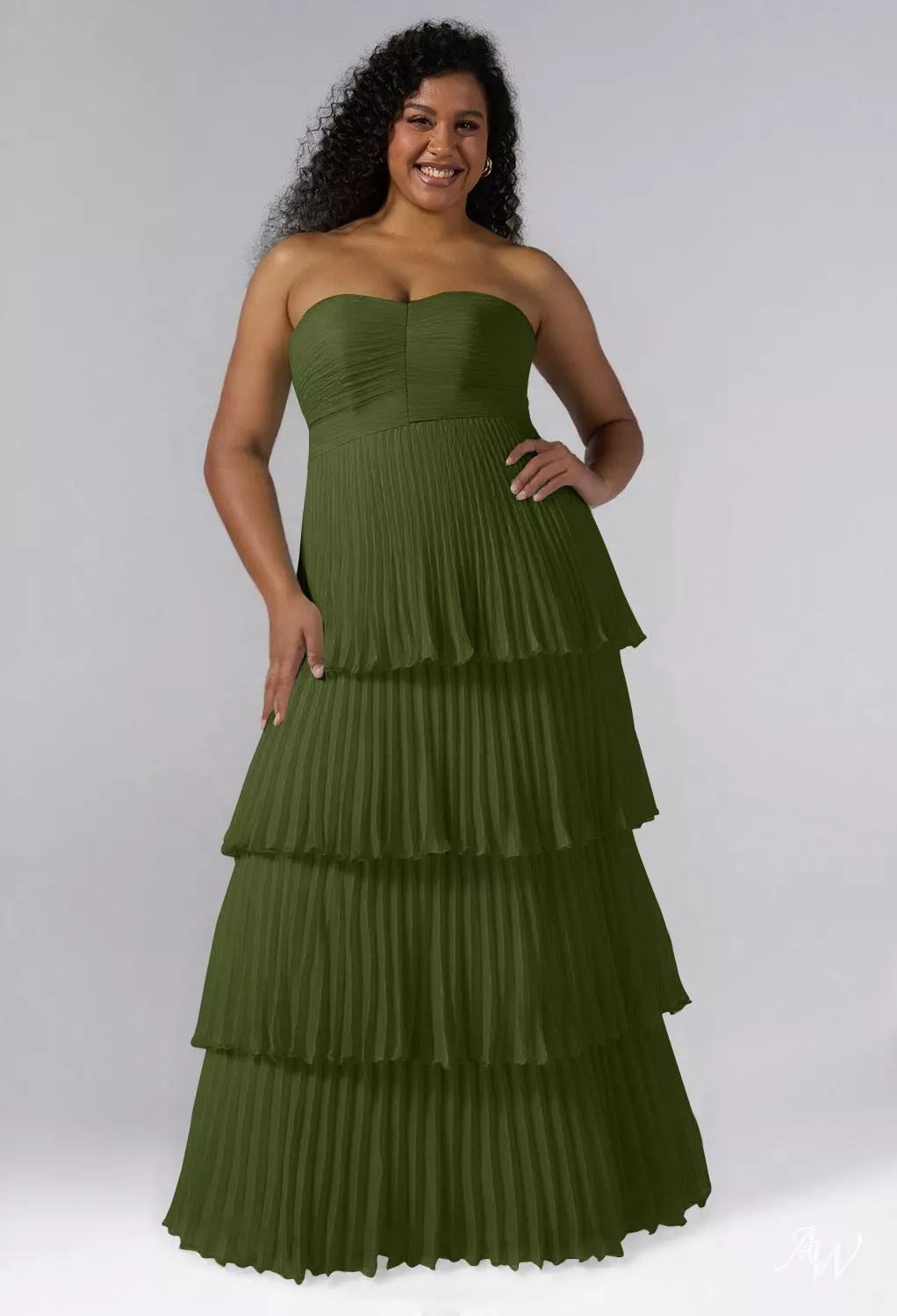 Evening Dress Vera Wang Olive Green Bridesmaid Dress Green Wedding Dresses:  12 Ideas For Non-Traditional Bride