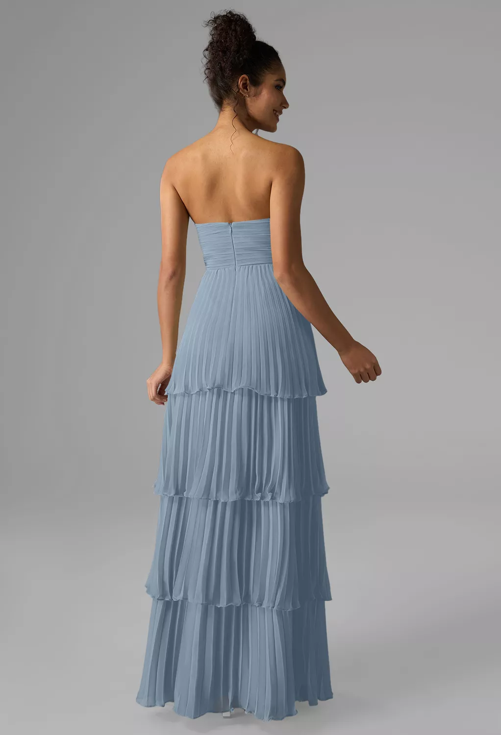 chinese dress ladies Inara Blue Ruffle Prom Dress - US 10 main image 1