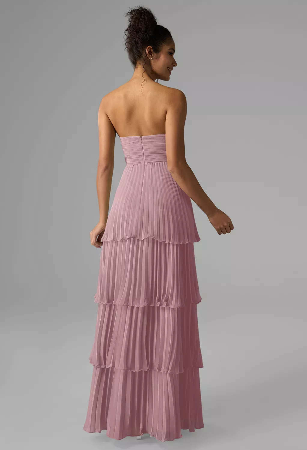 mauve colored bridesmaid dresses Cowl Neck Mermaid Long Mauve Bridesmaid Dress with Slit – FancyVestido main image 0