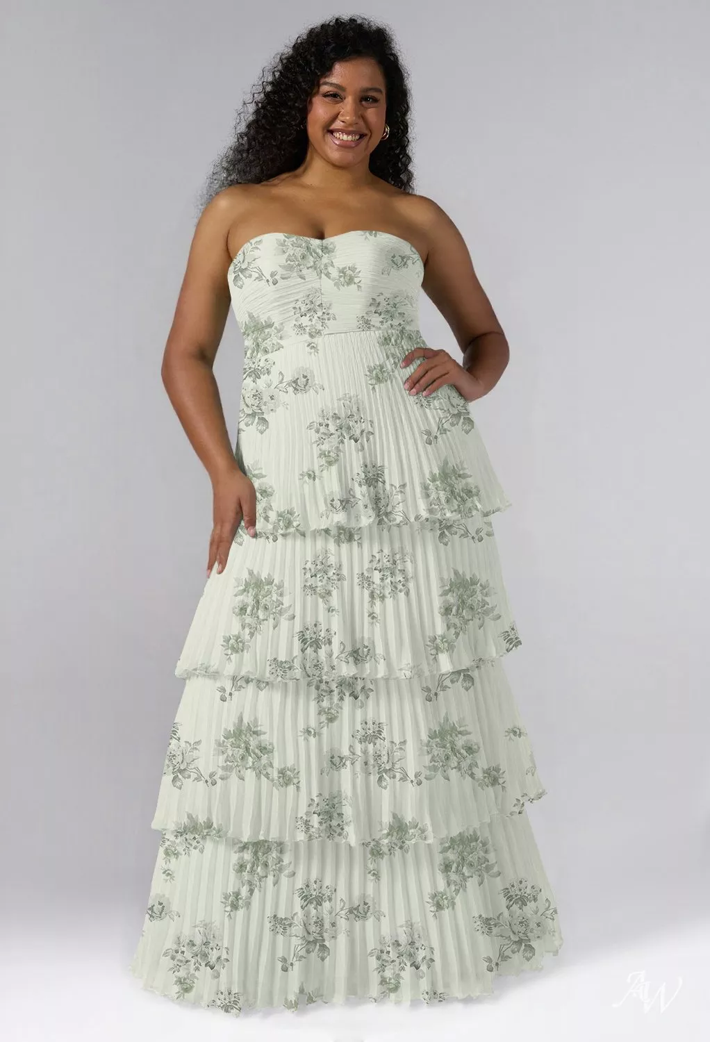 AW Bryn Dress, Pistachio Green Penoy Chiffon Crystal Satin Satin Charmeuse  Stretch Satin Floor Length Sweetheart Neckline Bridesmaid Dresses | AW. Bridal