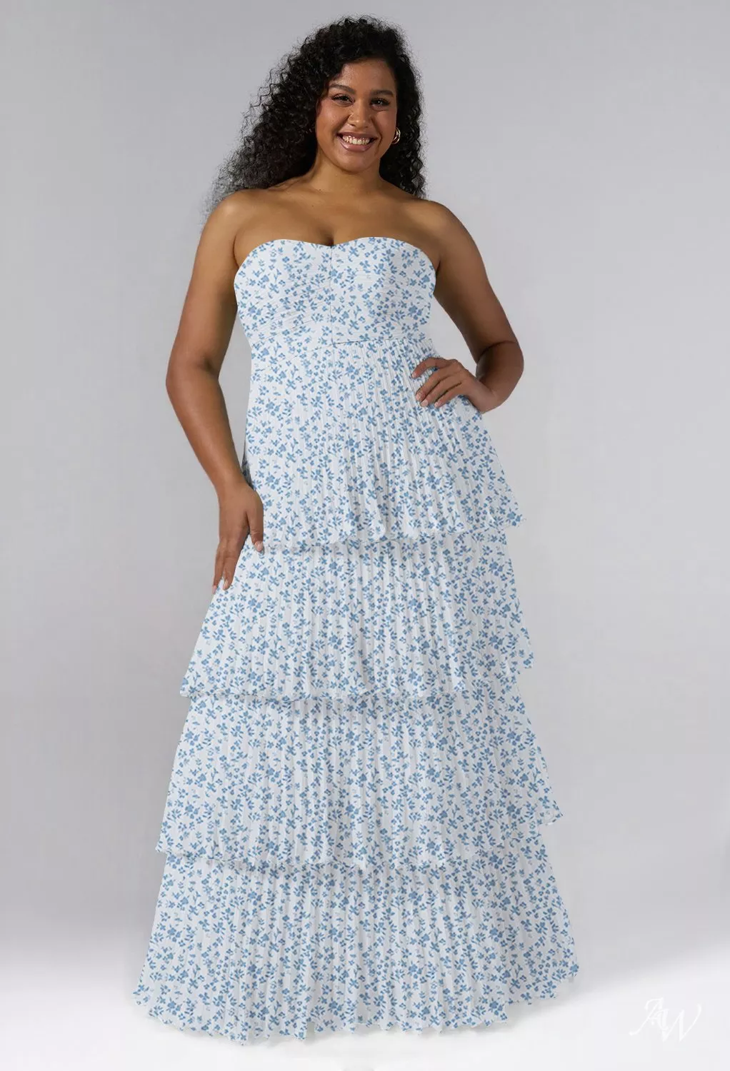chiffon sleeve dresses Lila Charming Long Sleeves Floor Length Chiffon Bridesmaid Dresses, Light Blue