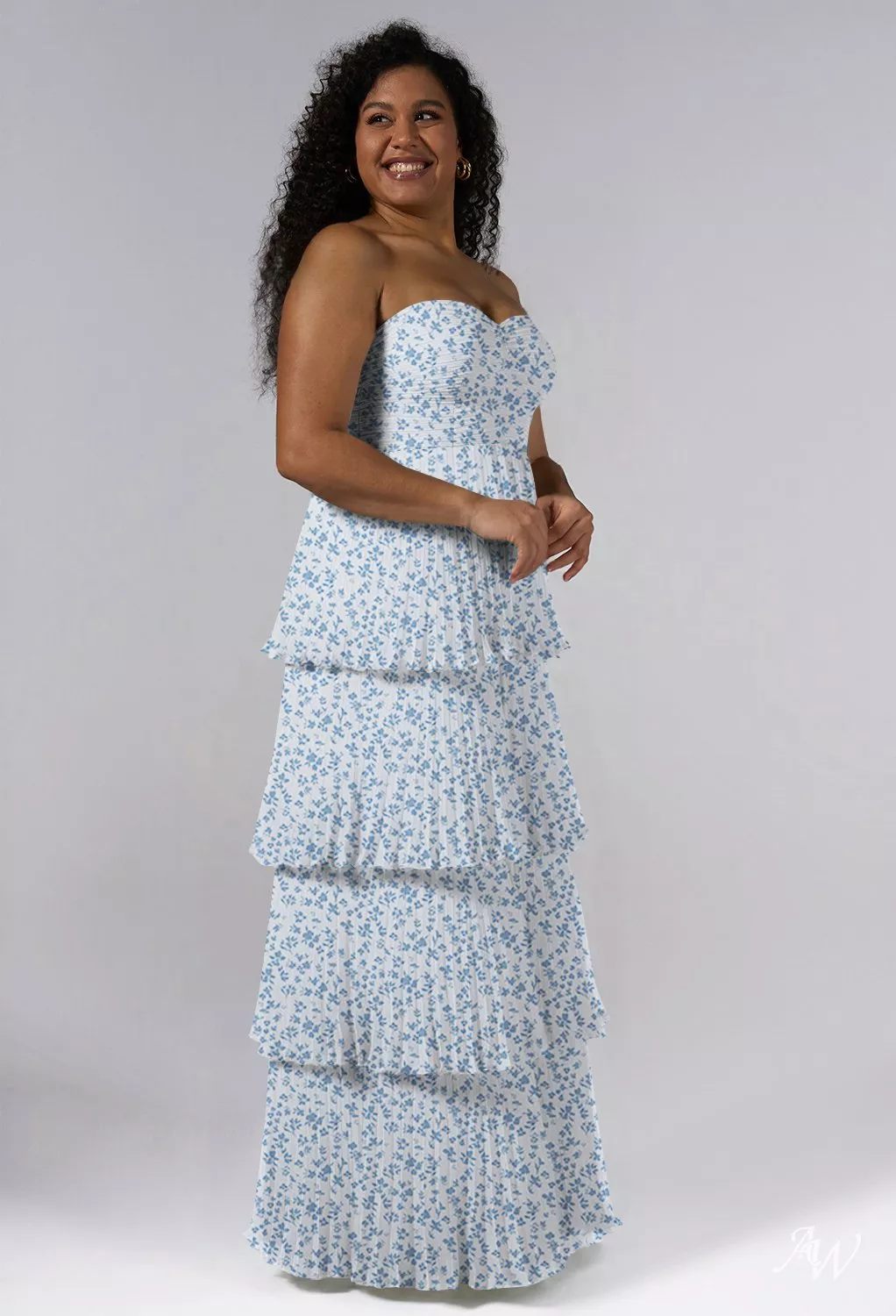 AW Bryn Dress, Pistachio Green Penoy Chiffon Crystal Satin Satin