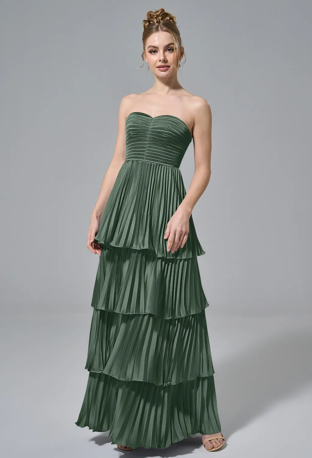 alyce green dress Metallic Off-Shoulder Trumpet Gown main image 0
