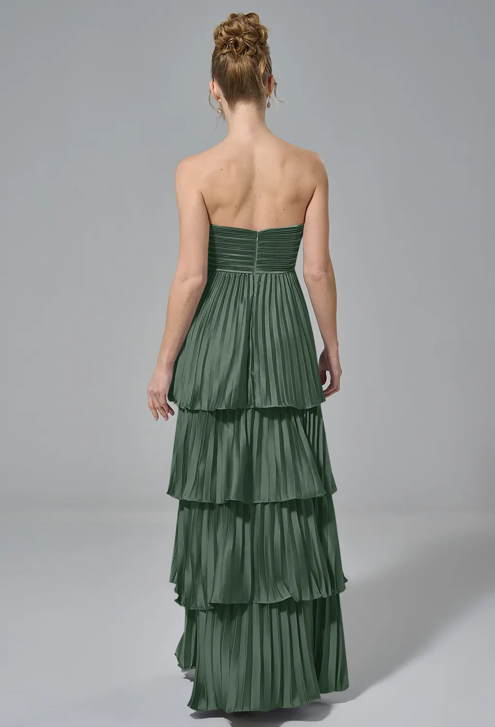 Dark Olive Long Bridesmaid Dresses | AW.Bridal