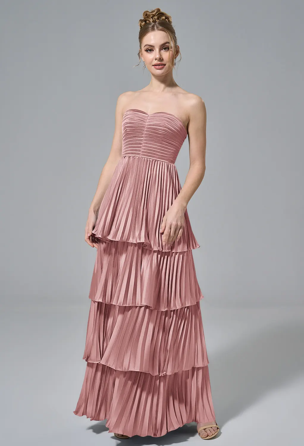 open lace back dress Pretty In Pink Maxi Dress main image 1