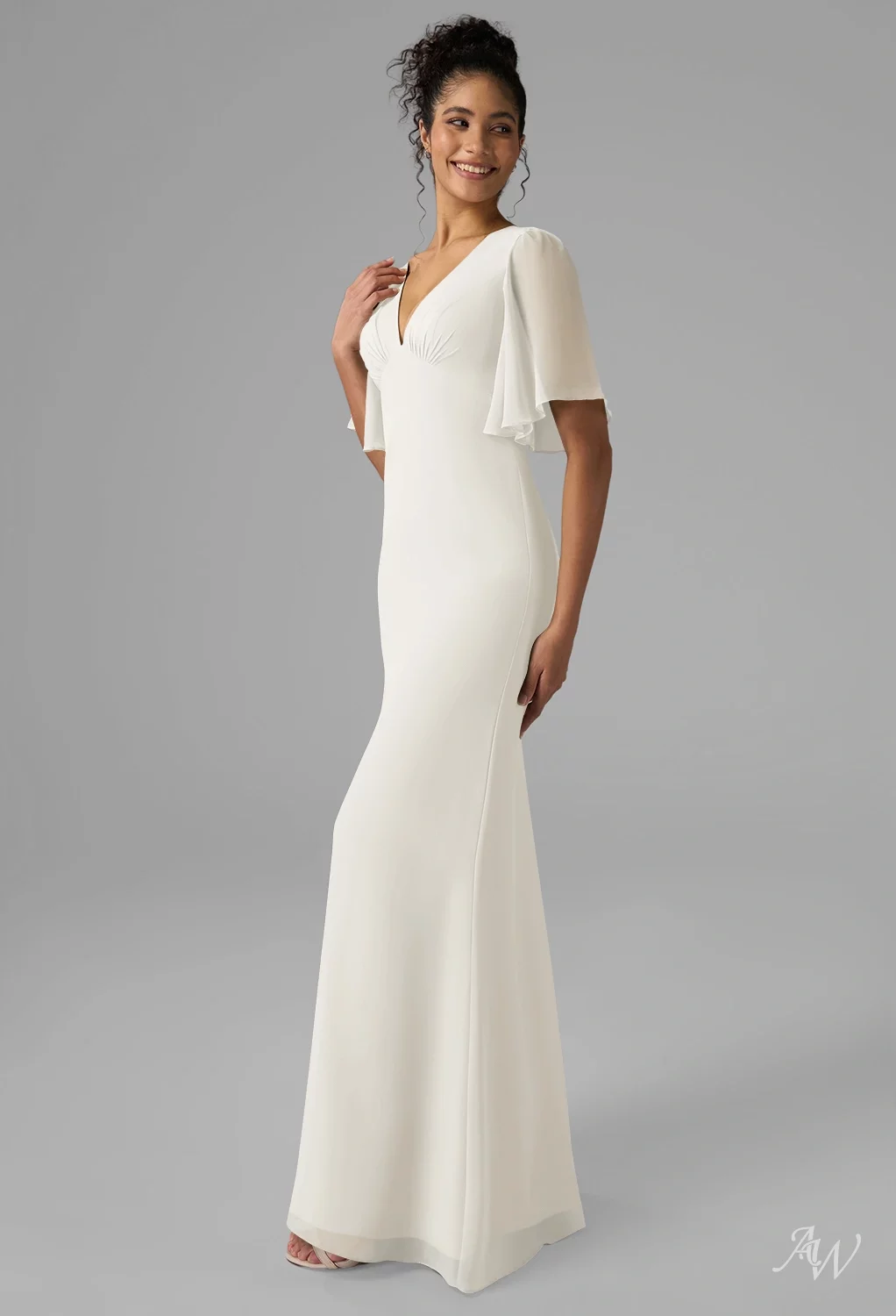 green emerald velvet dress Ivory Formal Dresses A-Line Off the Shoulder Tiered Lace Formal Dress with  Slit main image 1
